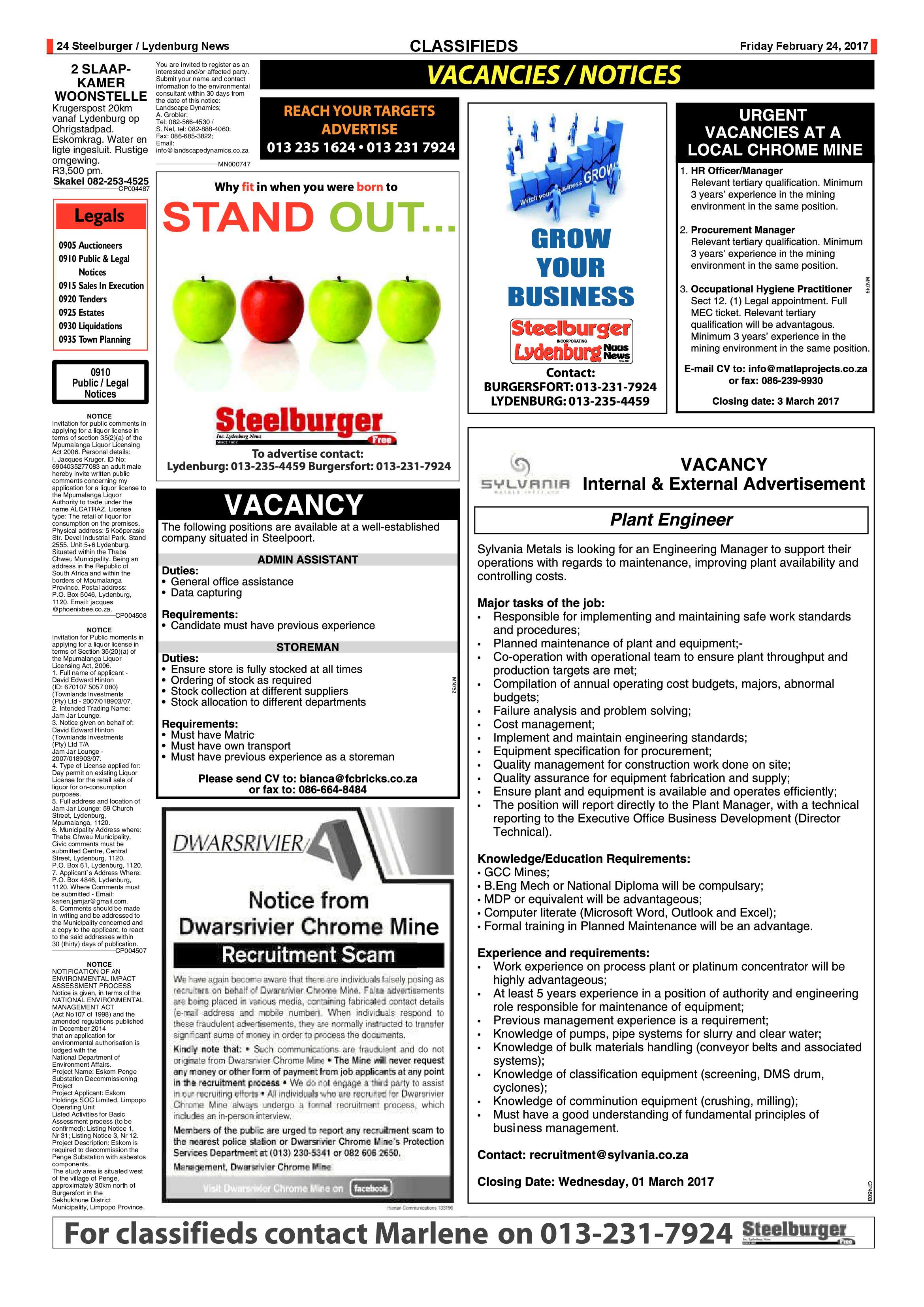 Steelburger News 24 February 2017 page 22