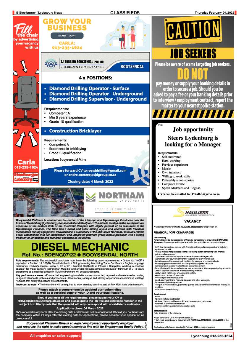 Steelburger News 24 February 2022 page 16