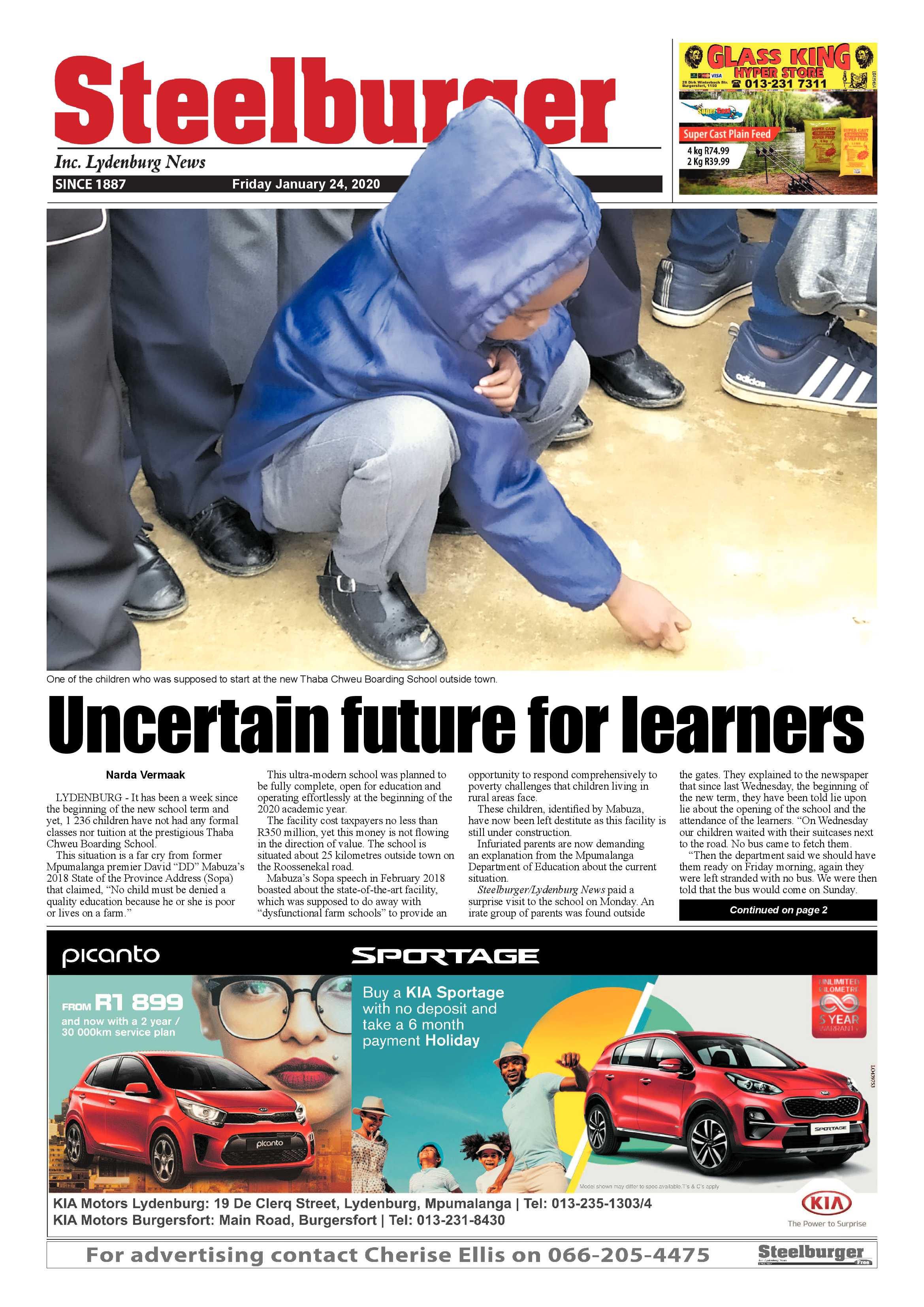 Steelburger News 24 January 2020 page 1
