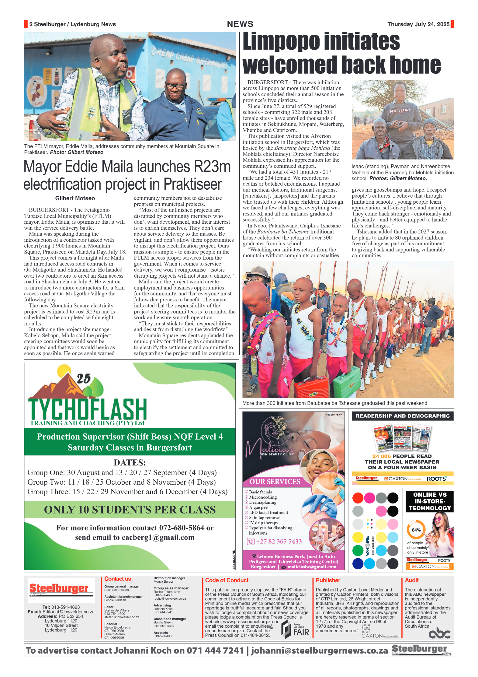 Steelburger News 24 July 2025 page 2