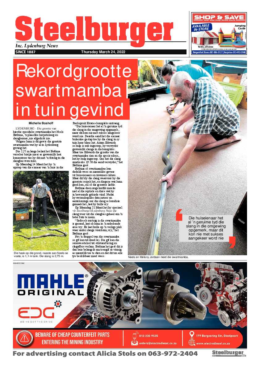 Steelburger News 24 March 2022 page 1