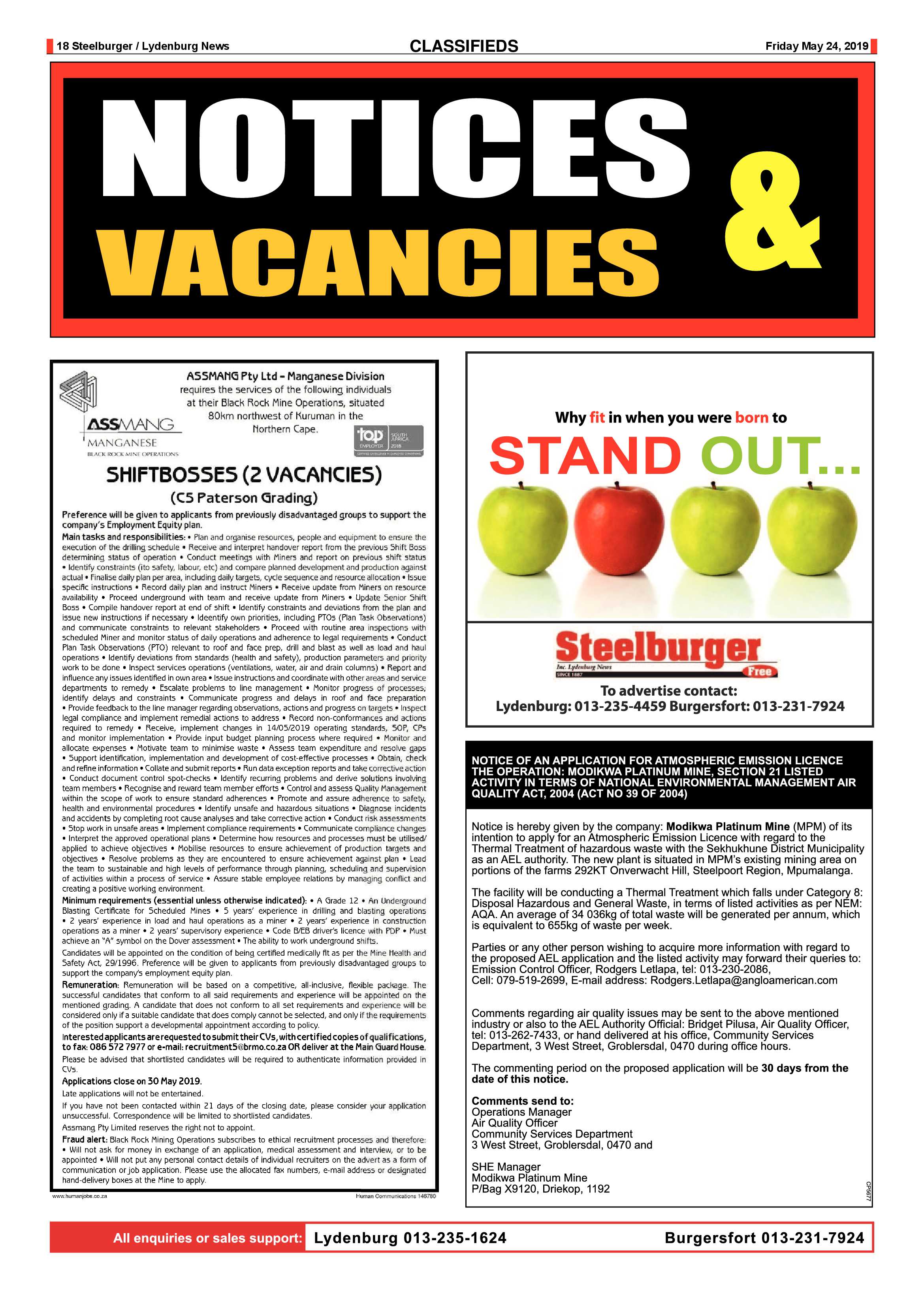 Steelburger News 24 May 2019 page 18
