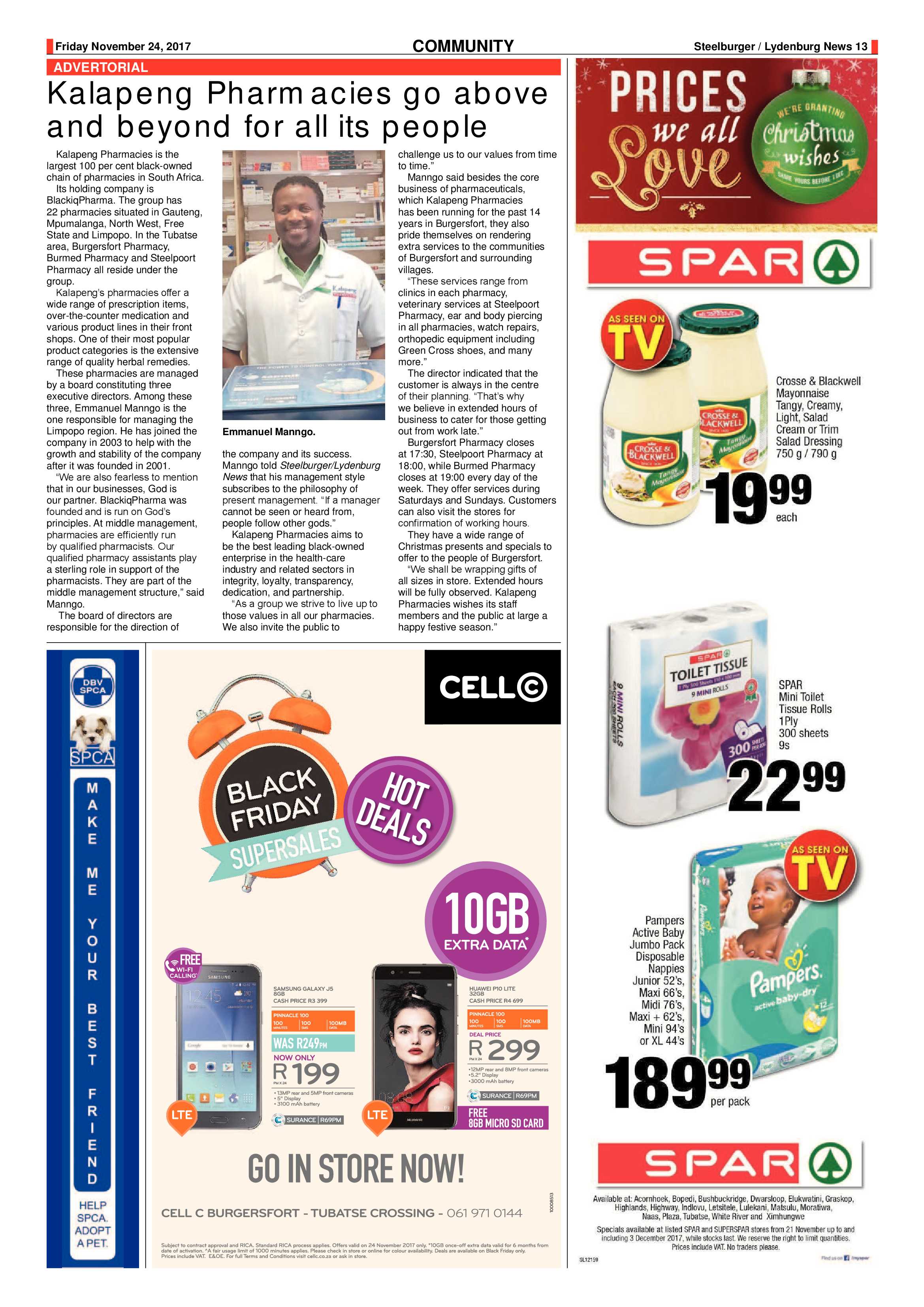Steelburger News 24 November 2017 page 13
