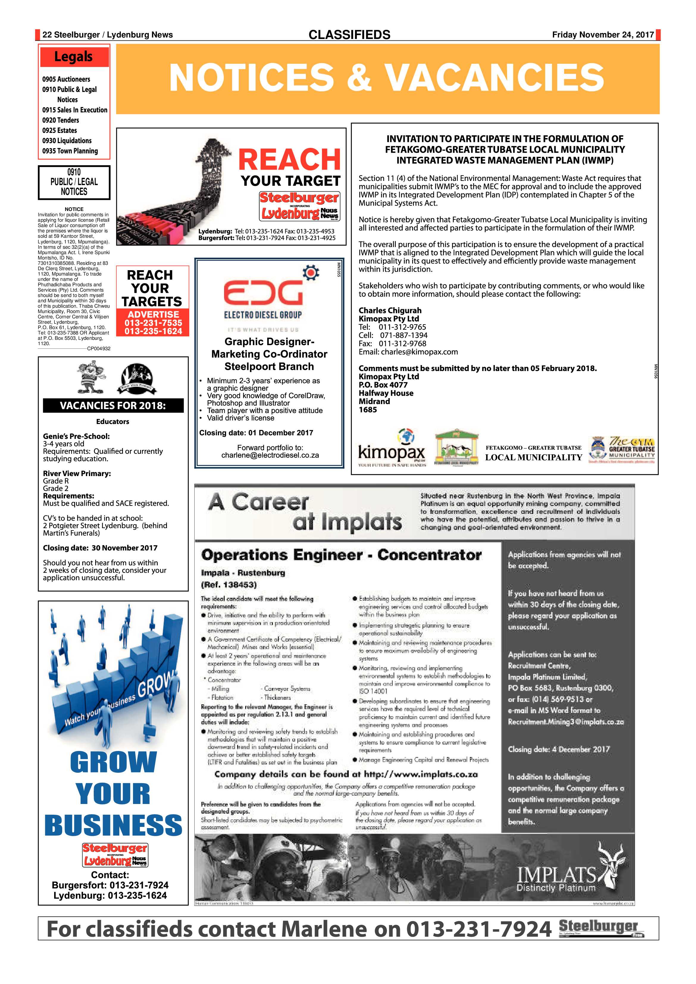 Steelburger News 24 November 2017 page 22