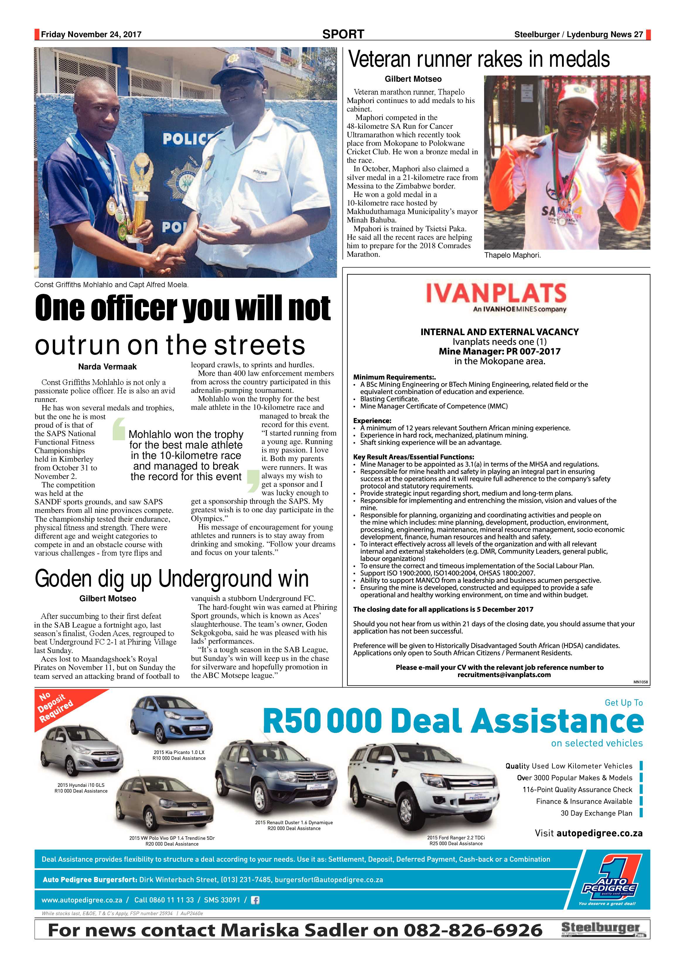 Steelburger News 24 November 2017 page 27