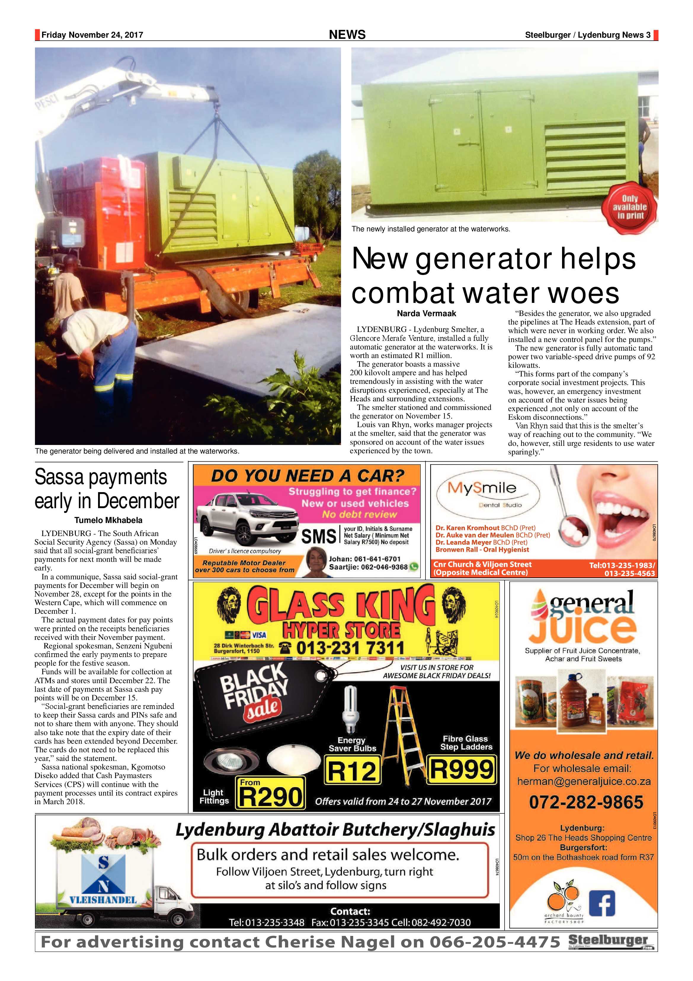 Steelburger News 24 November 2017 page 3