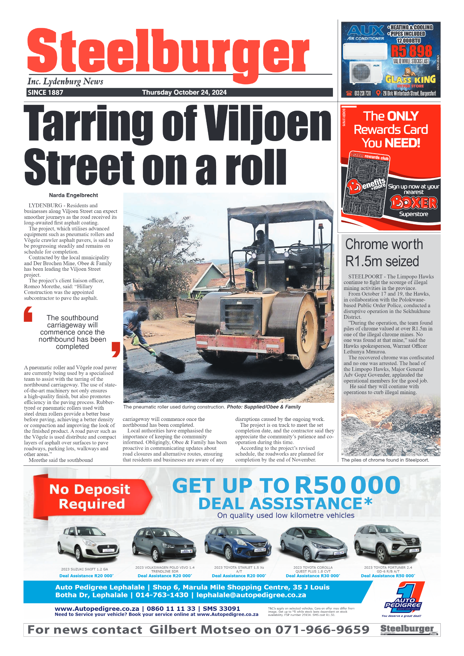 Steelburger News 24 October 2024 page 1