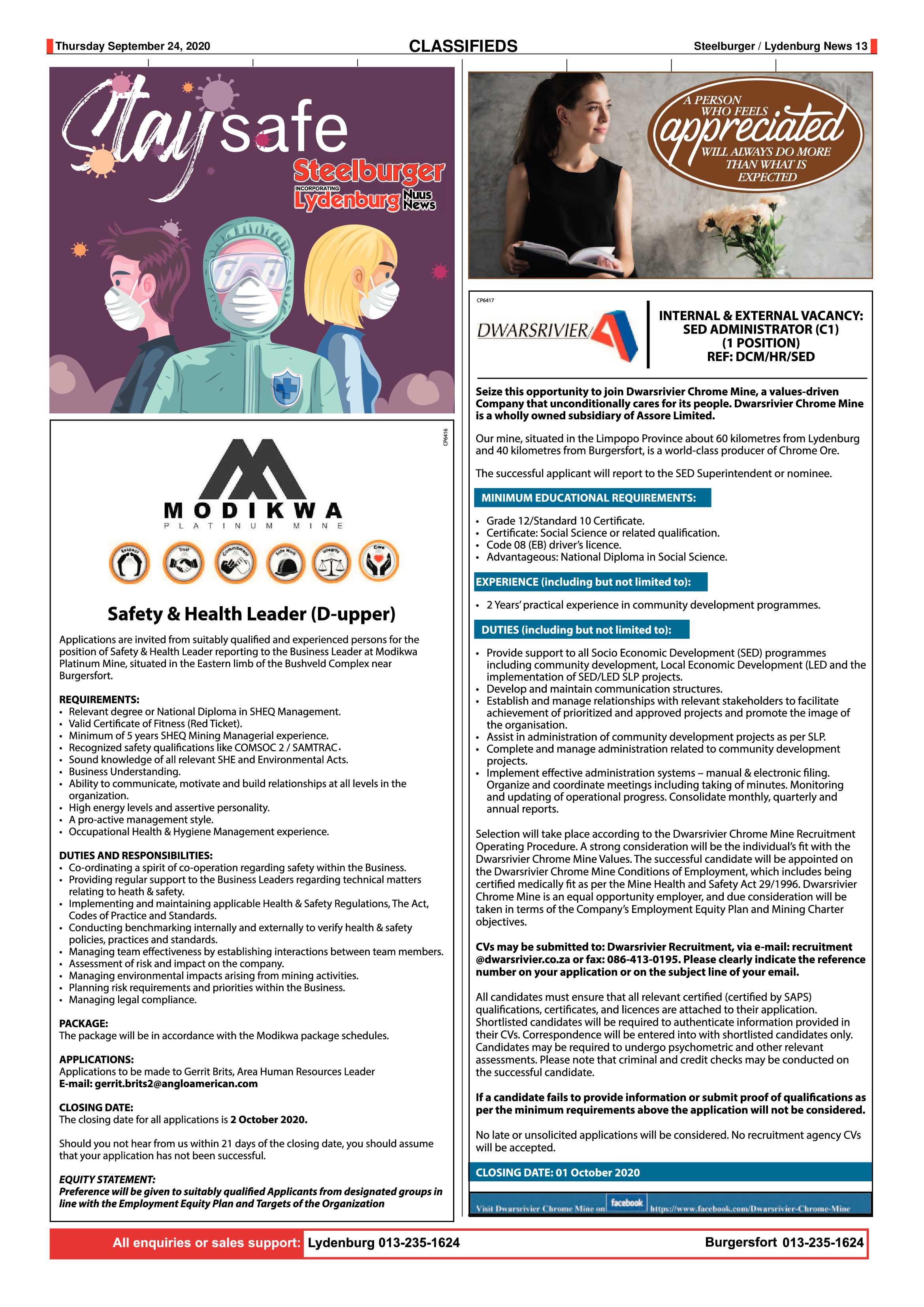Steelburger News 24 September 2020 page 13