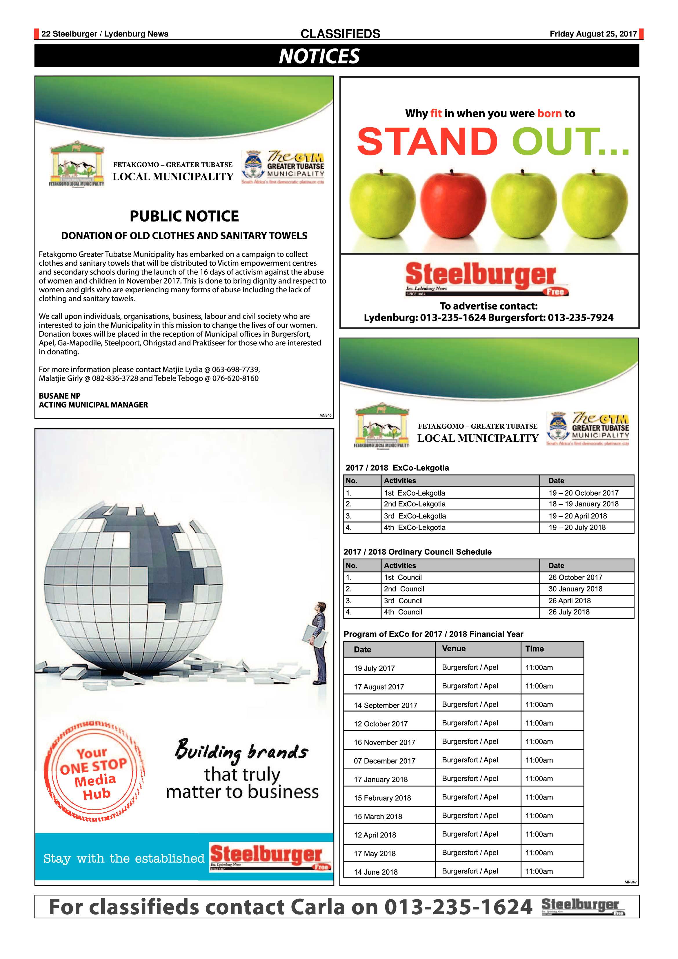 Steelburger News 25 August 2017 page 22
