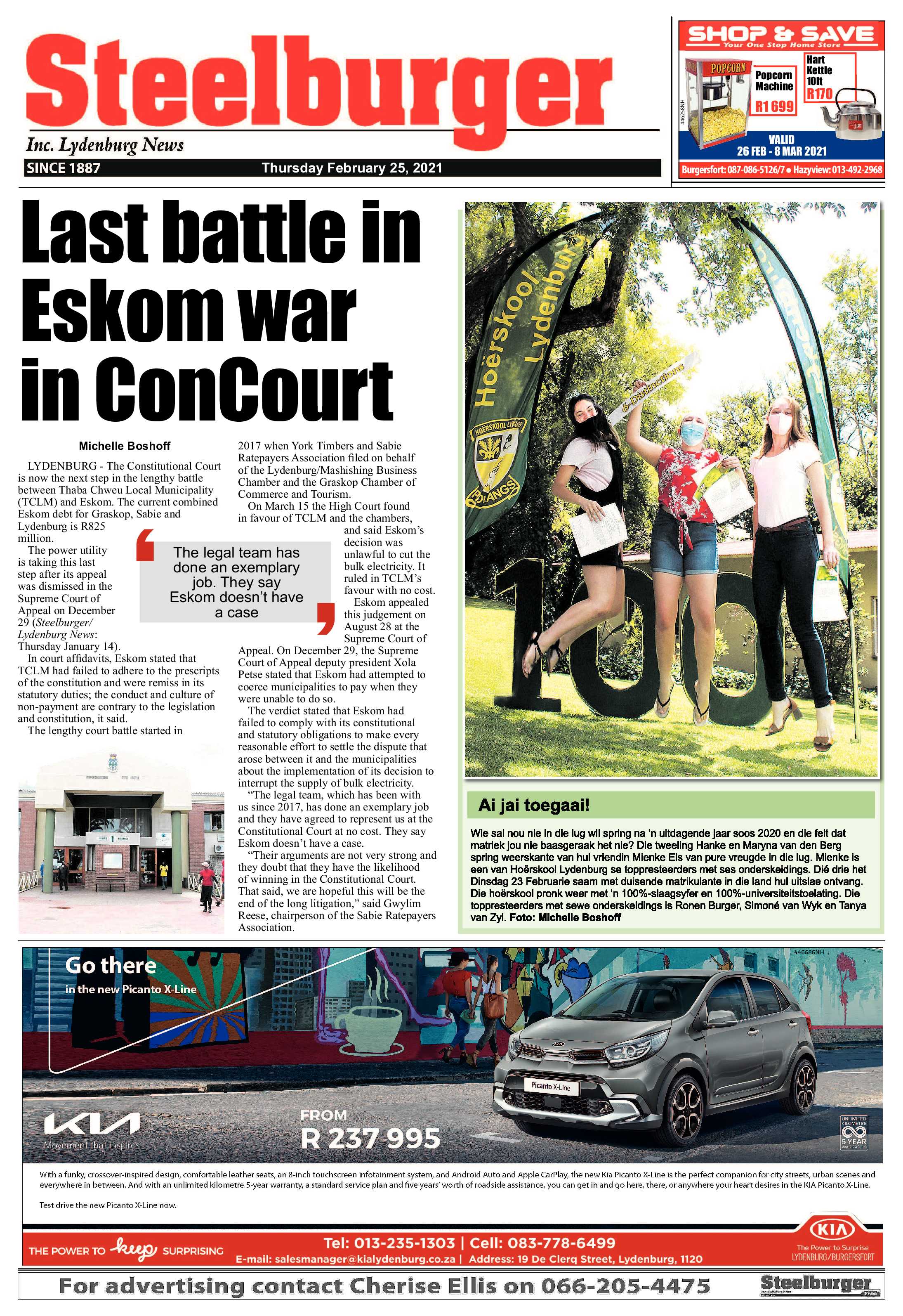 Steelburger News 25 February 2021 page 1