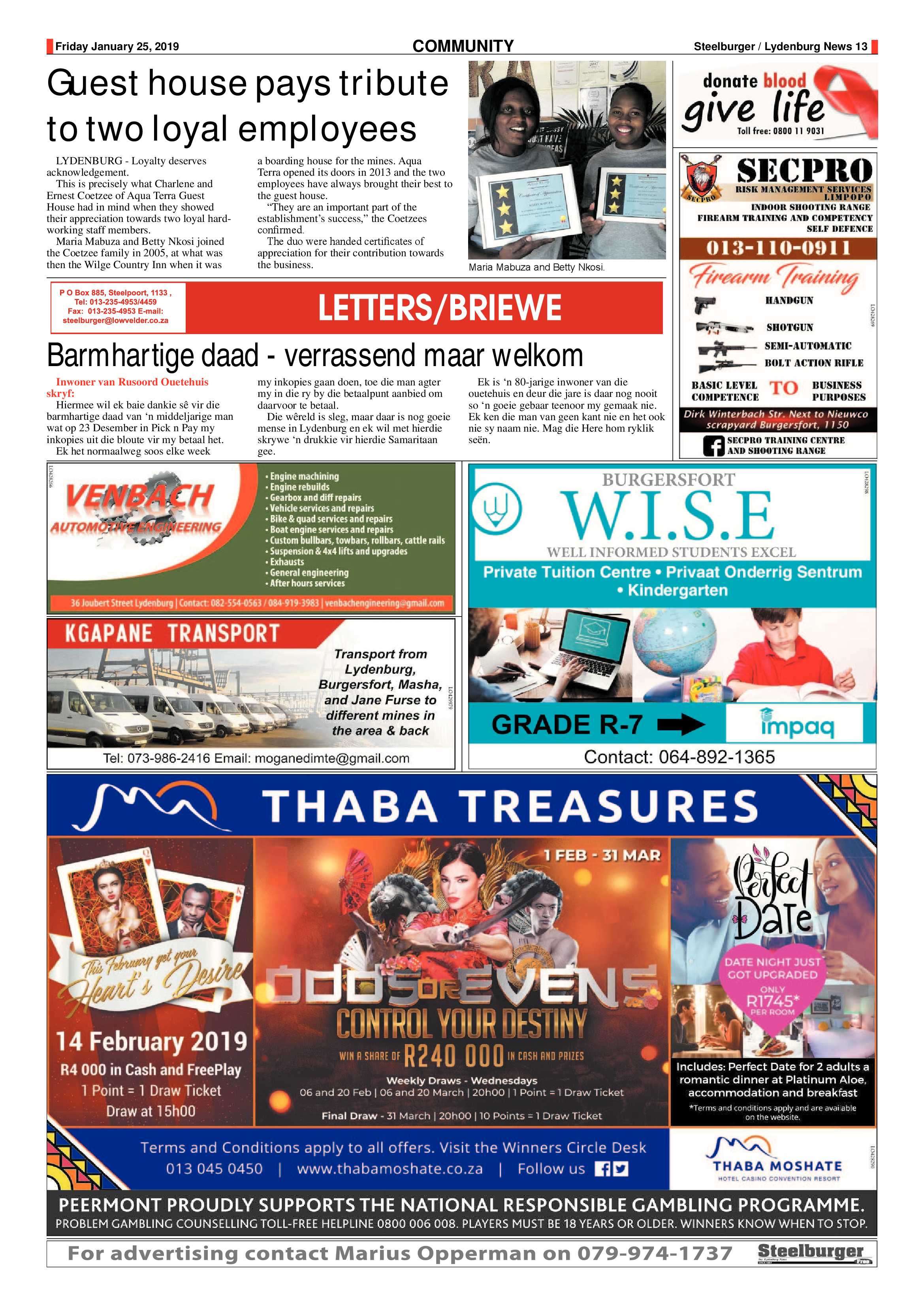 Steelburger News 25 January 2019 page 13