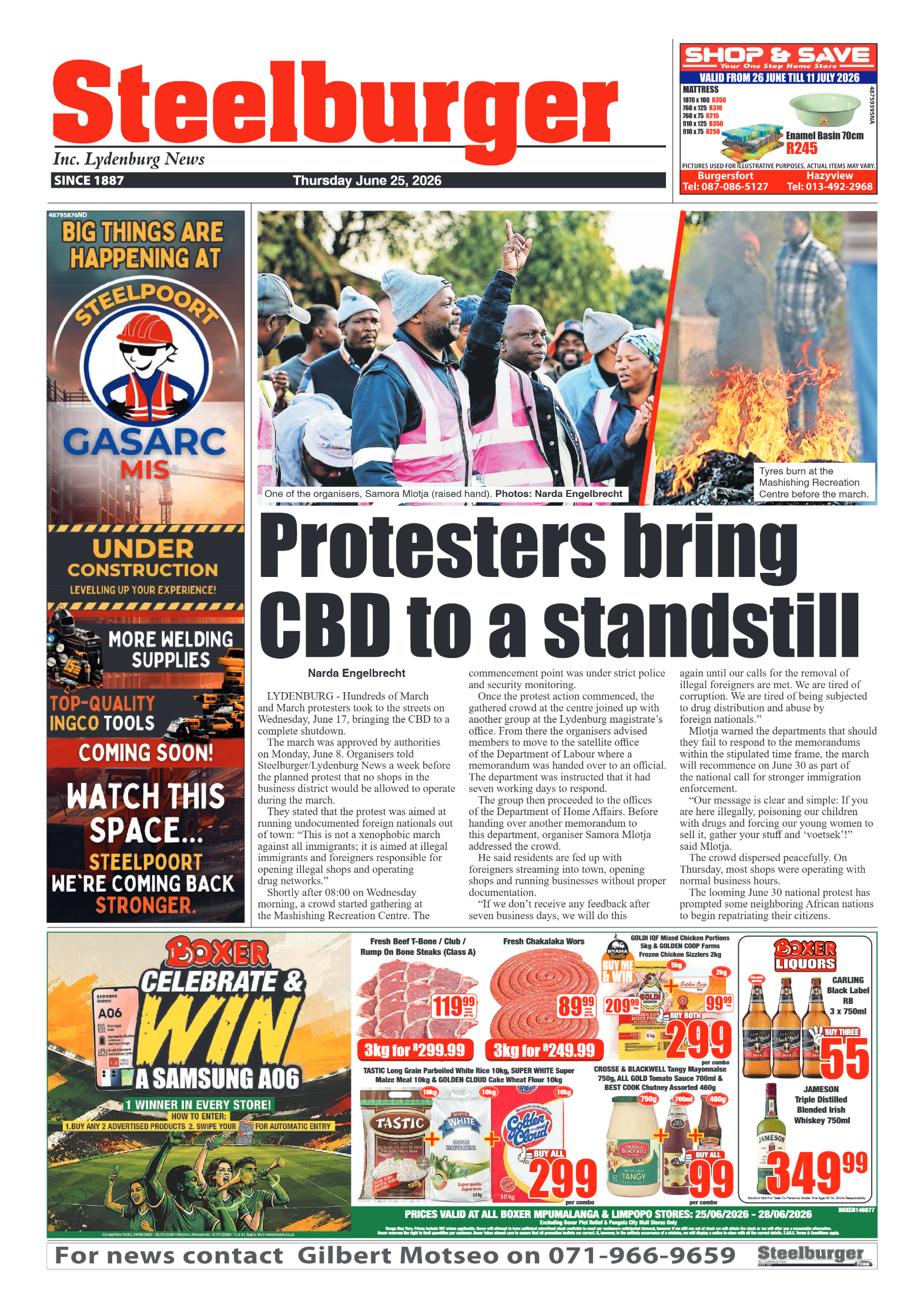 Steelburger News 25 June 2026 page 1