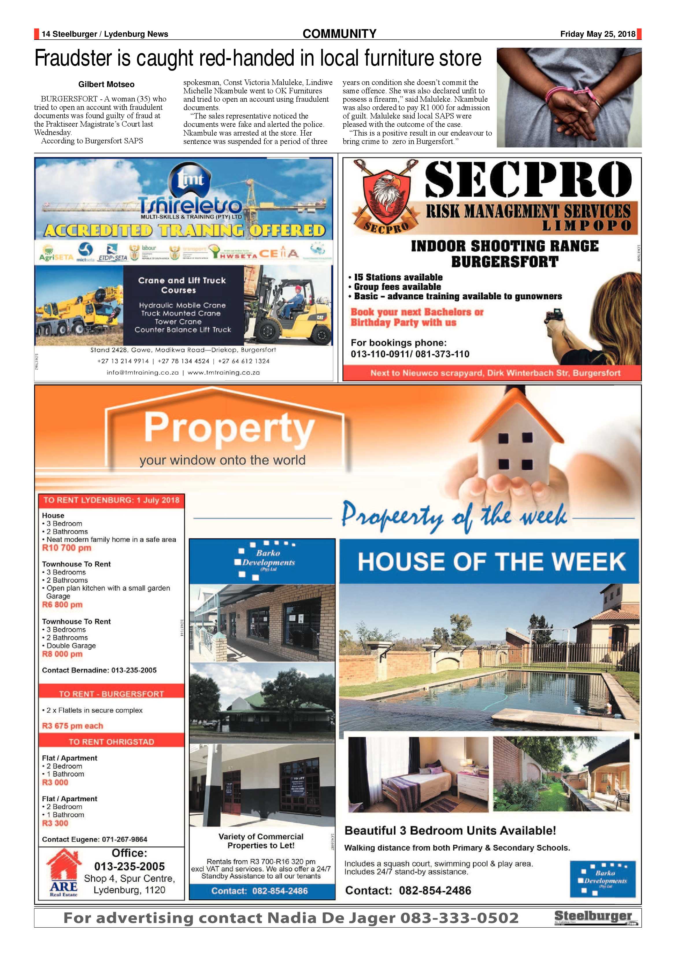 Steelburger News 25 May 2018 page 14