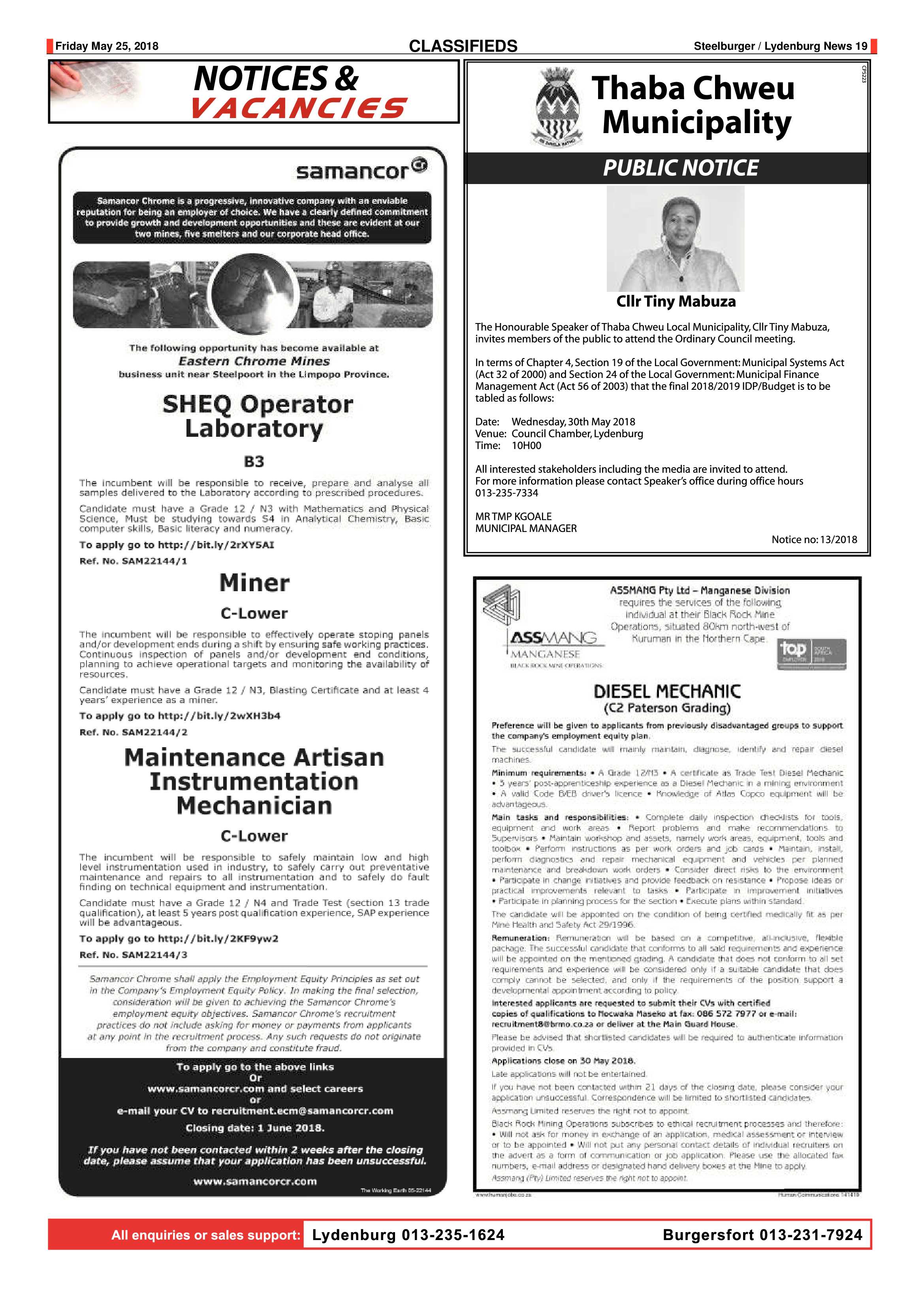 Steelburger News 25 May 2018 page 19