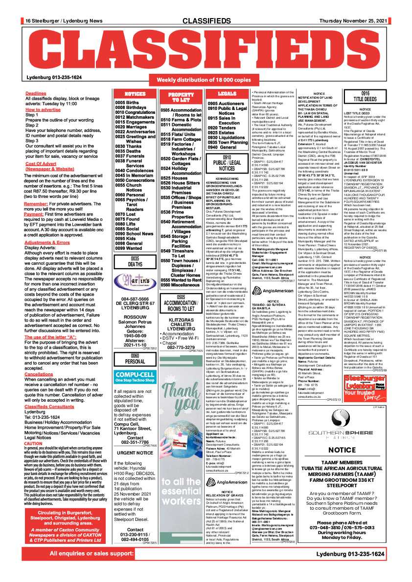 Steelburger News 25 November 2021 page 16