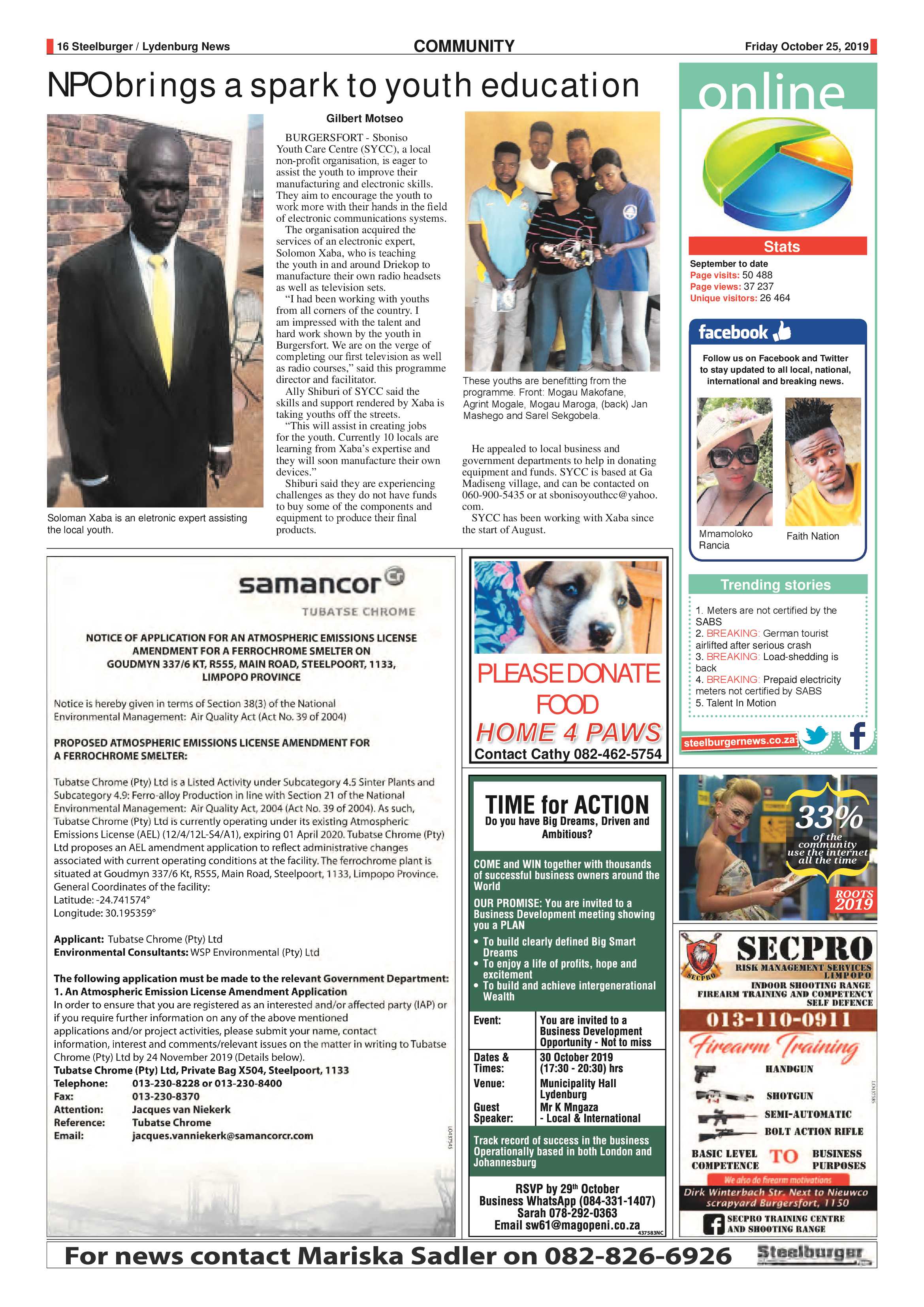 Steelburger News 25 October 2019 page 16