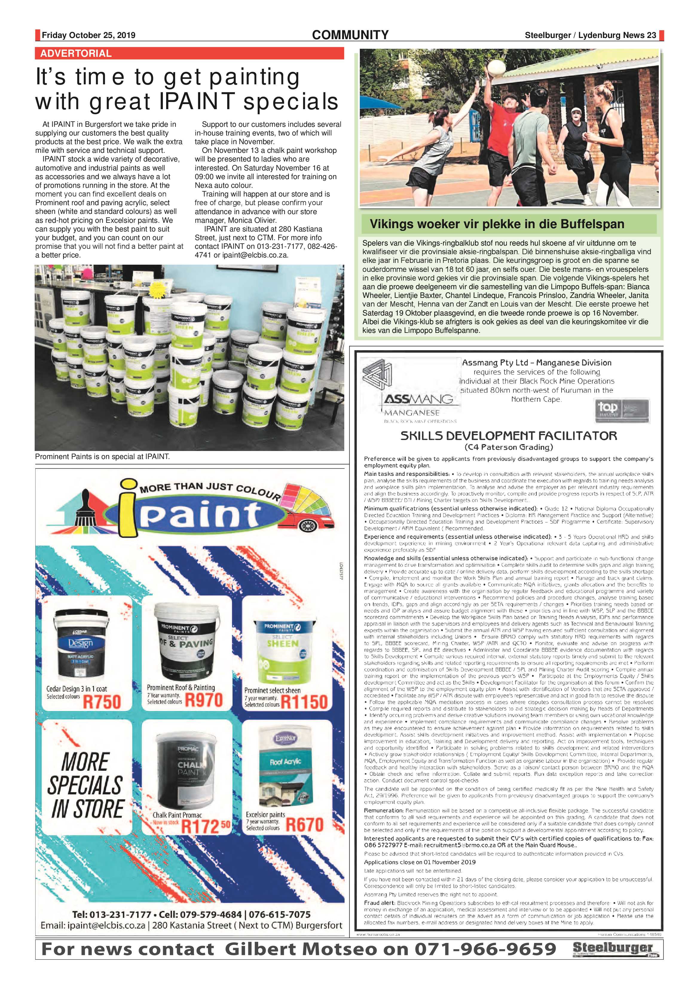 Steelburger News 25 October 2019 page 23