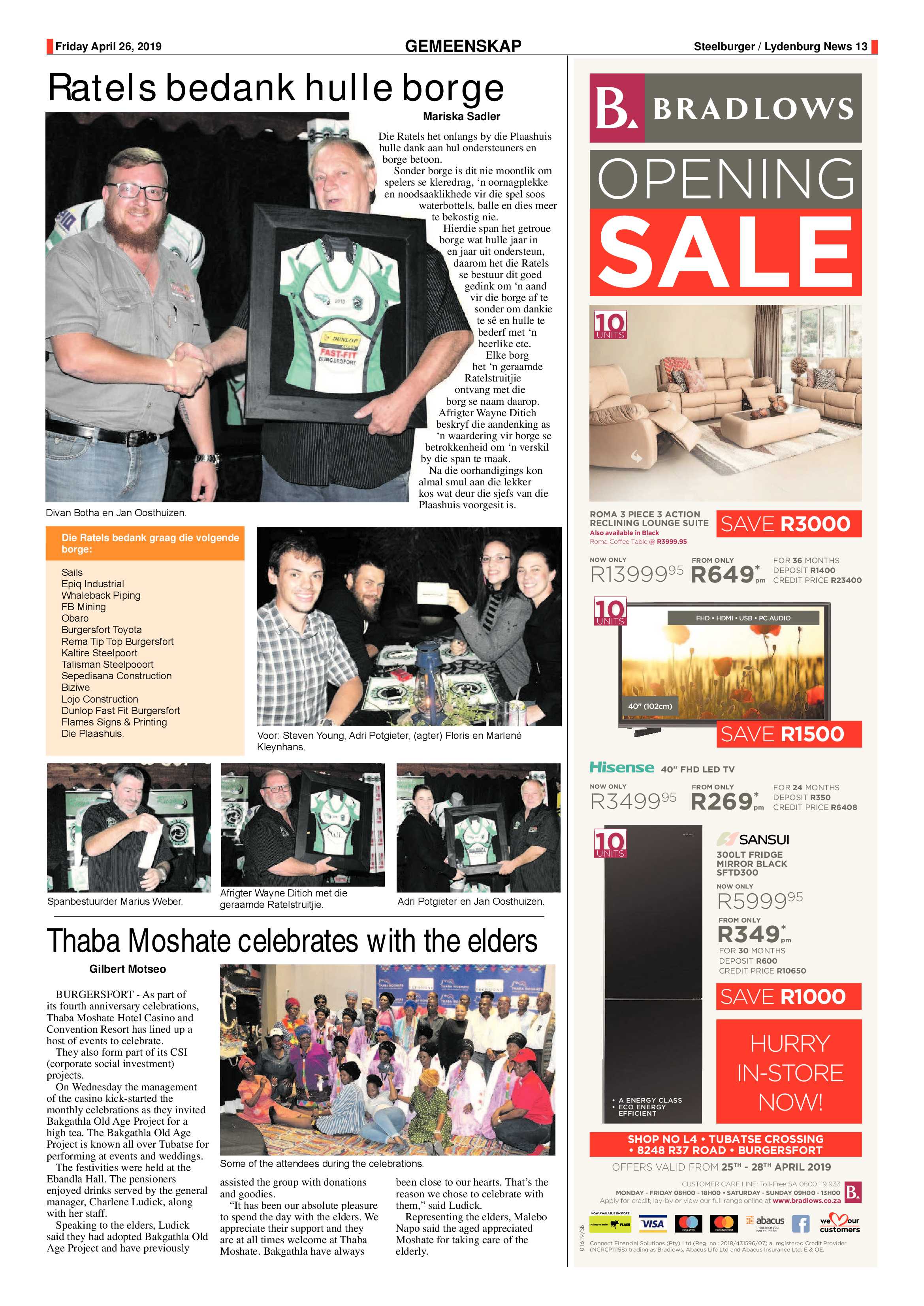 Steelburger News 26 April 2019 page 13