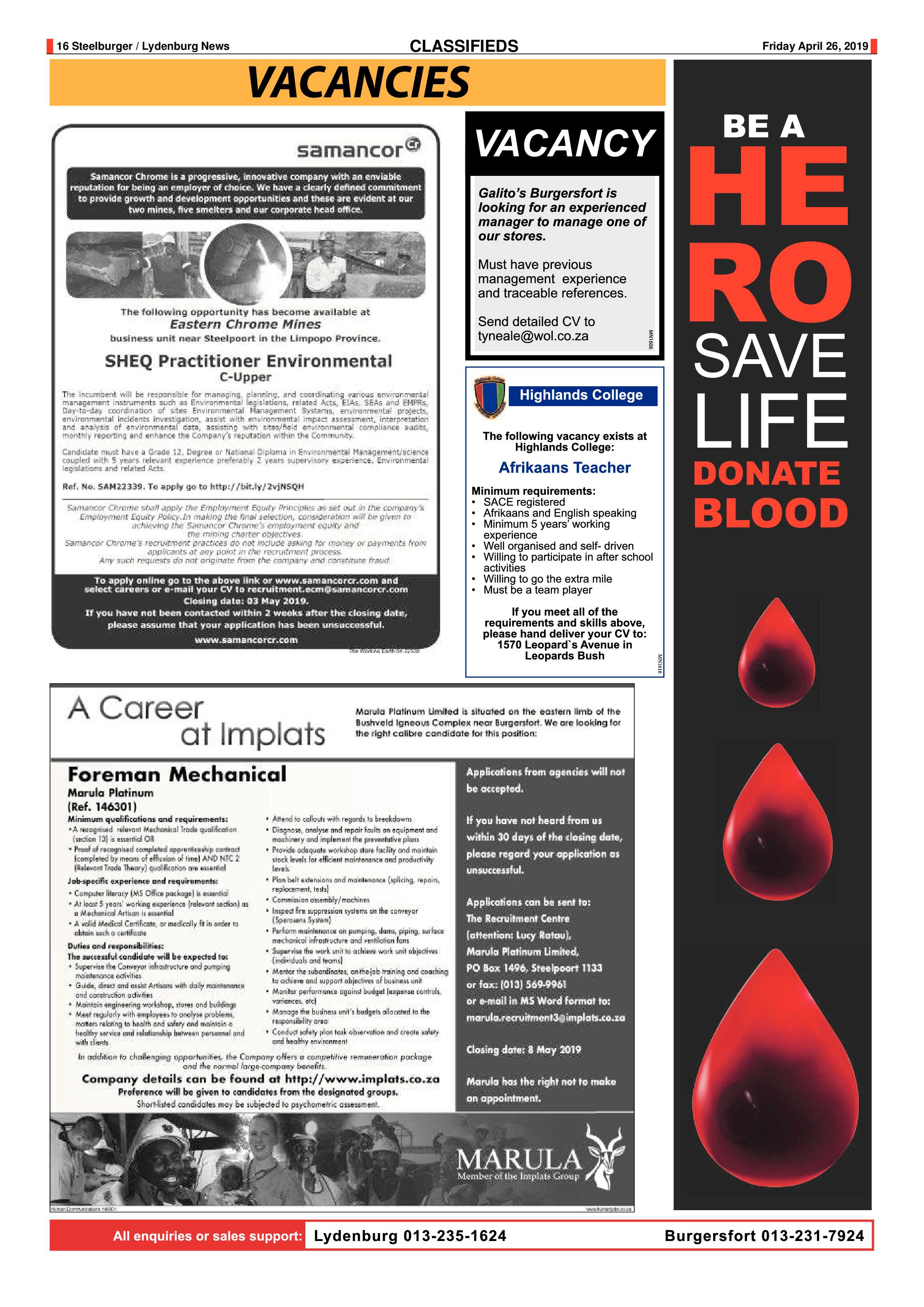 Steelburger News 26 April 2019 page 16