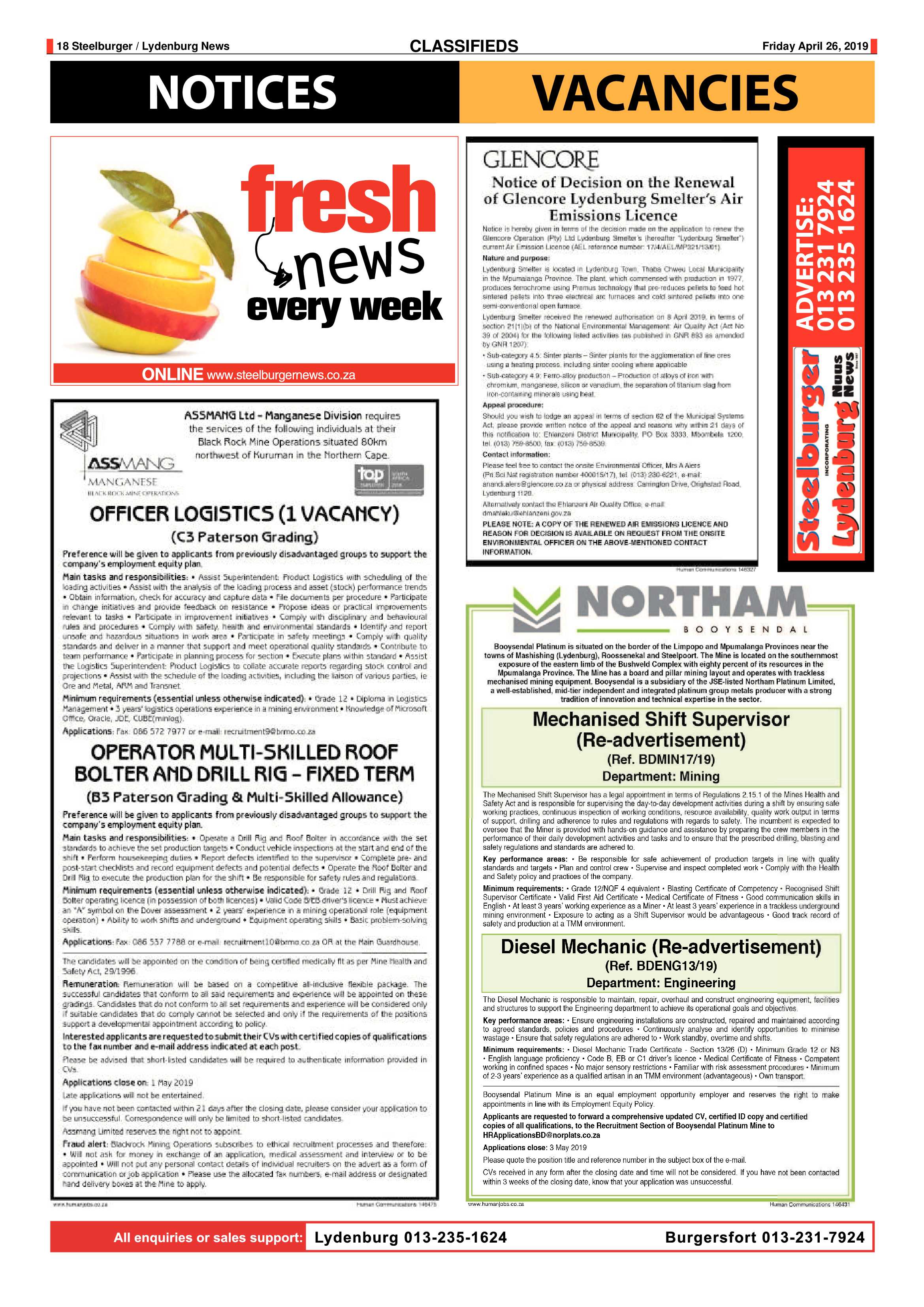 Steelburger News 26 April 2019 page 18