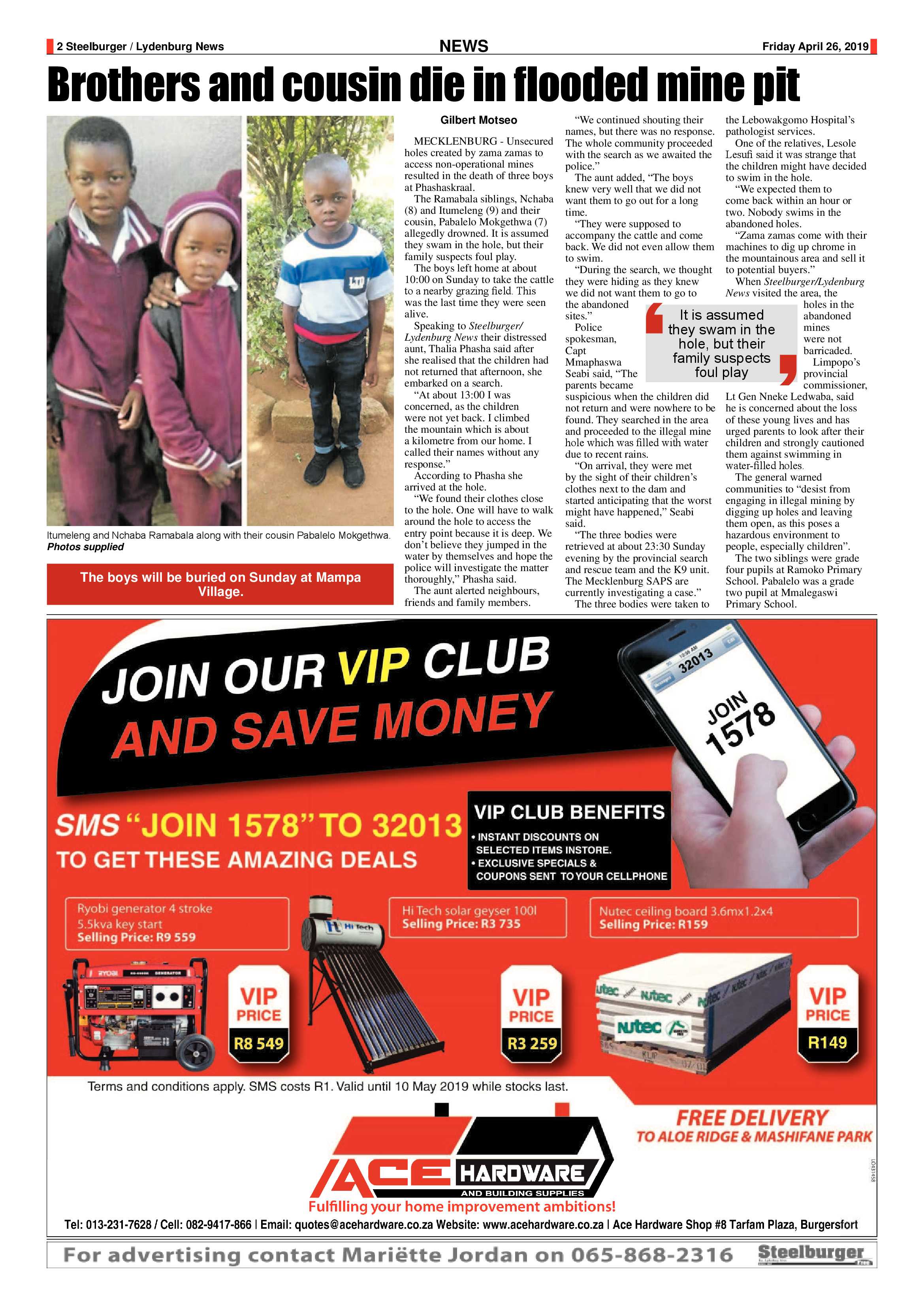 Steelburger News 26 April 2019 page 2