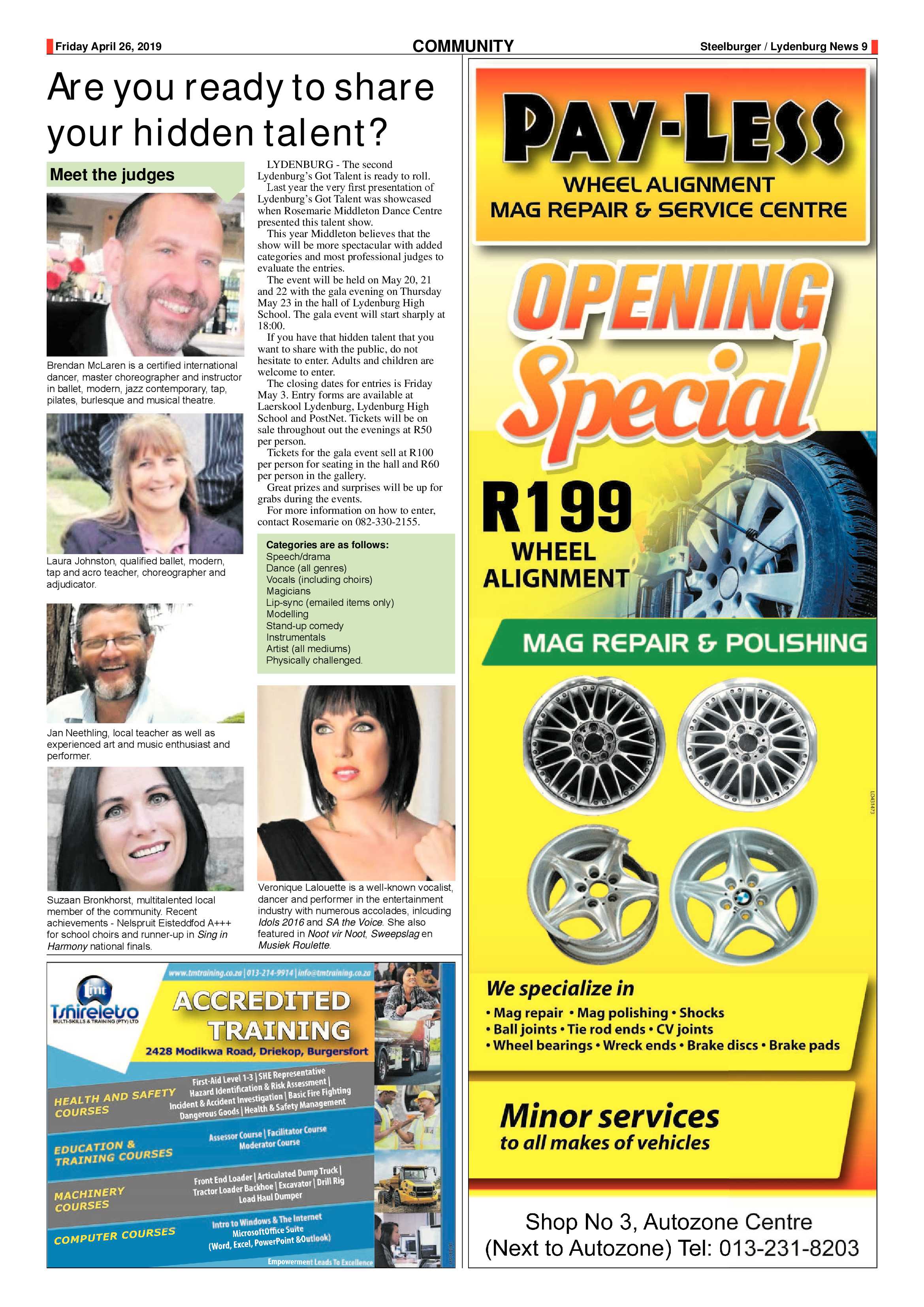 Steelburger News 26 April 2019 page 9