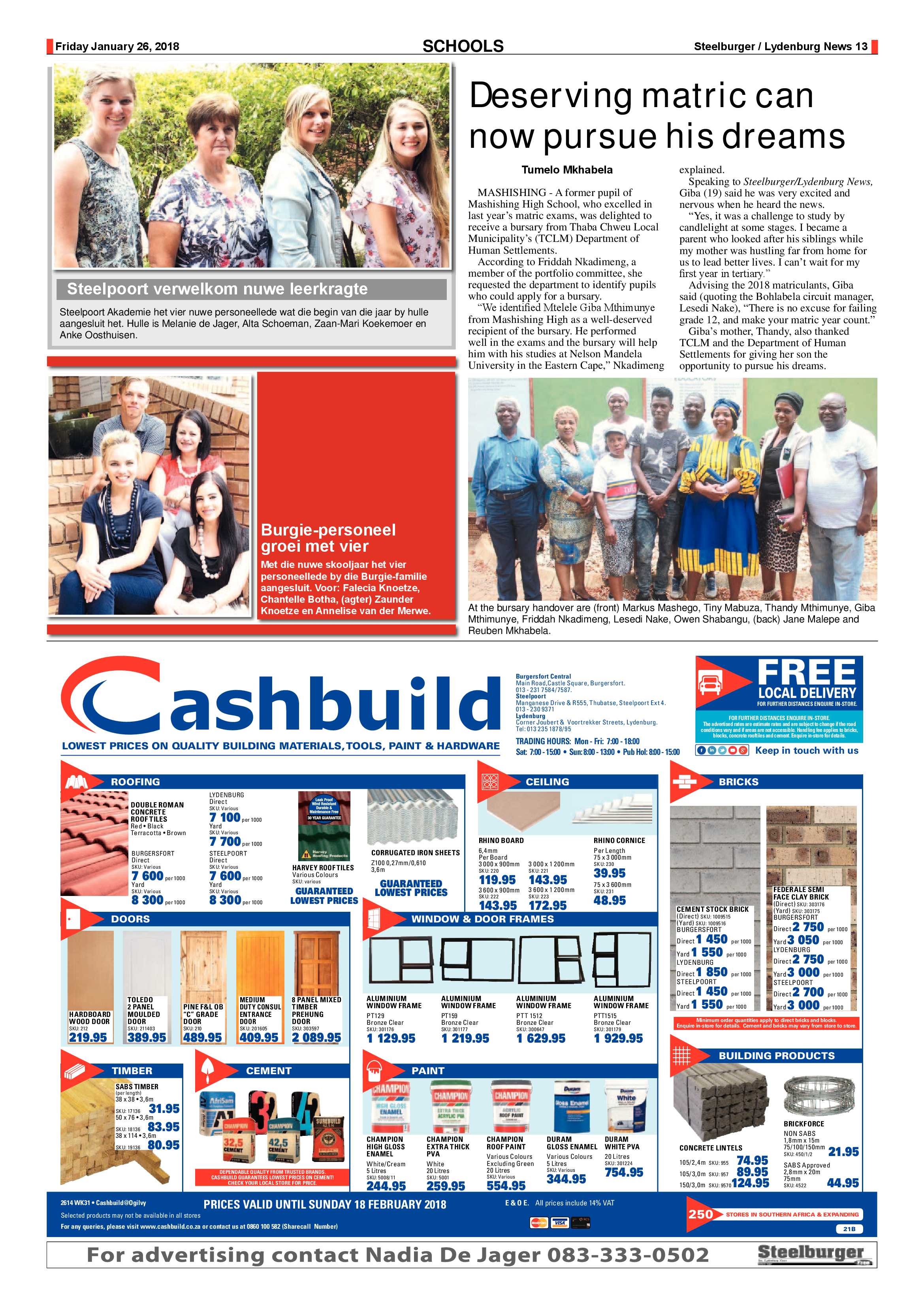 Steelburger News 26 January 2018 page 13
