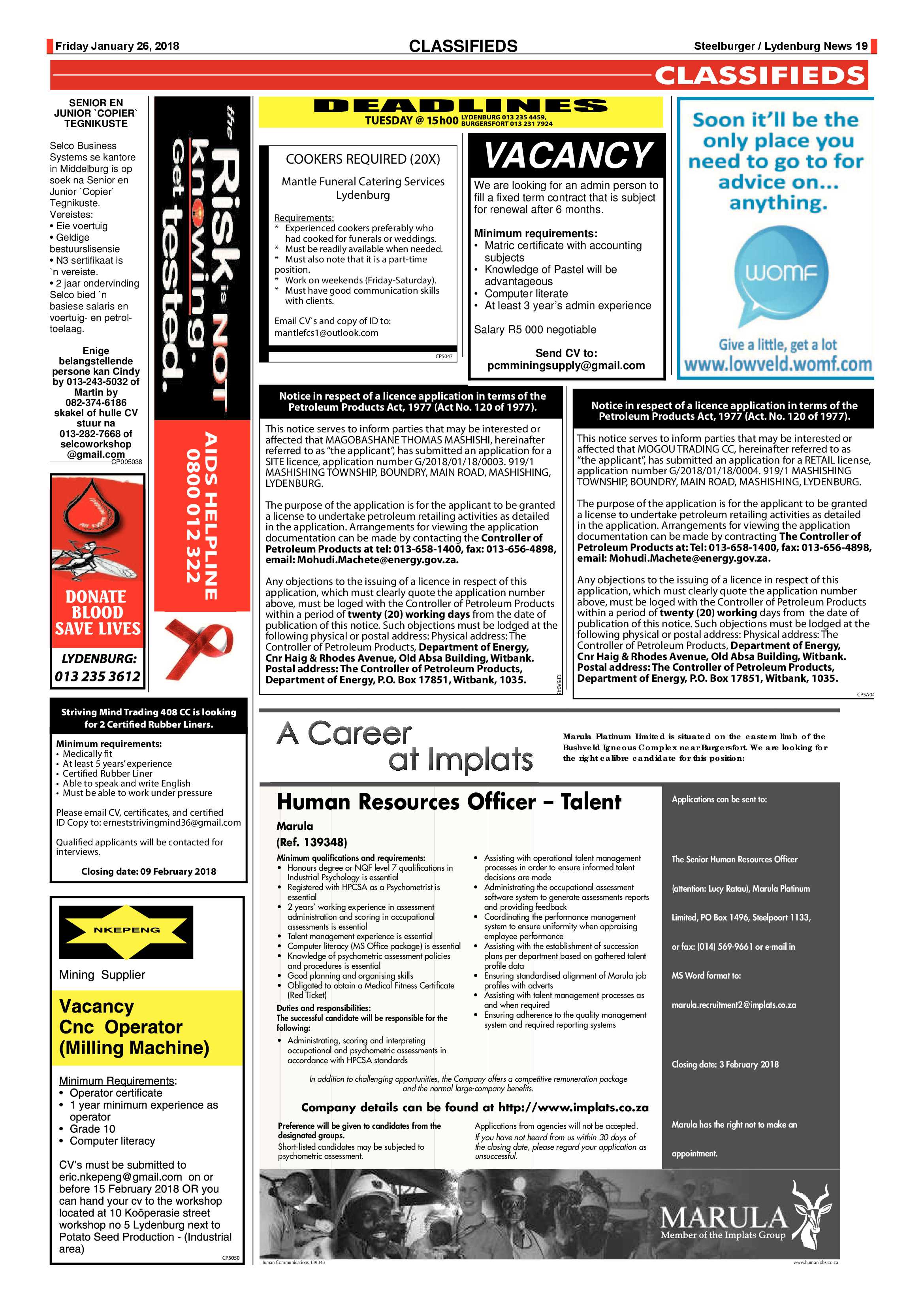 Steelburger News 26 January 2018 page 19