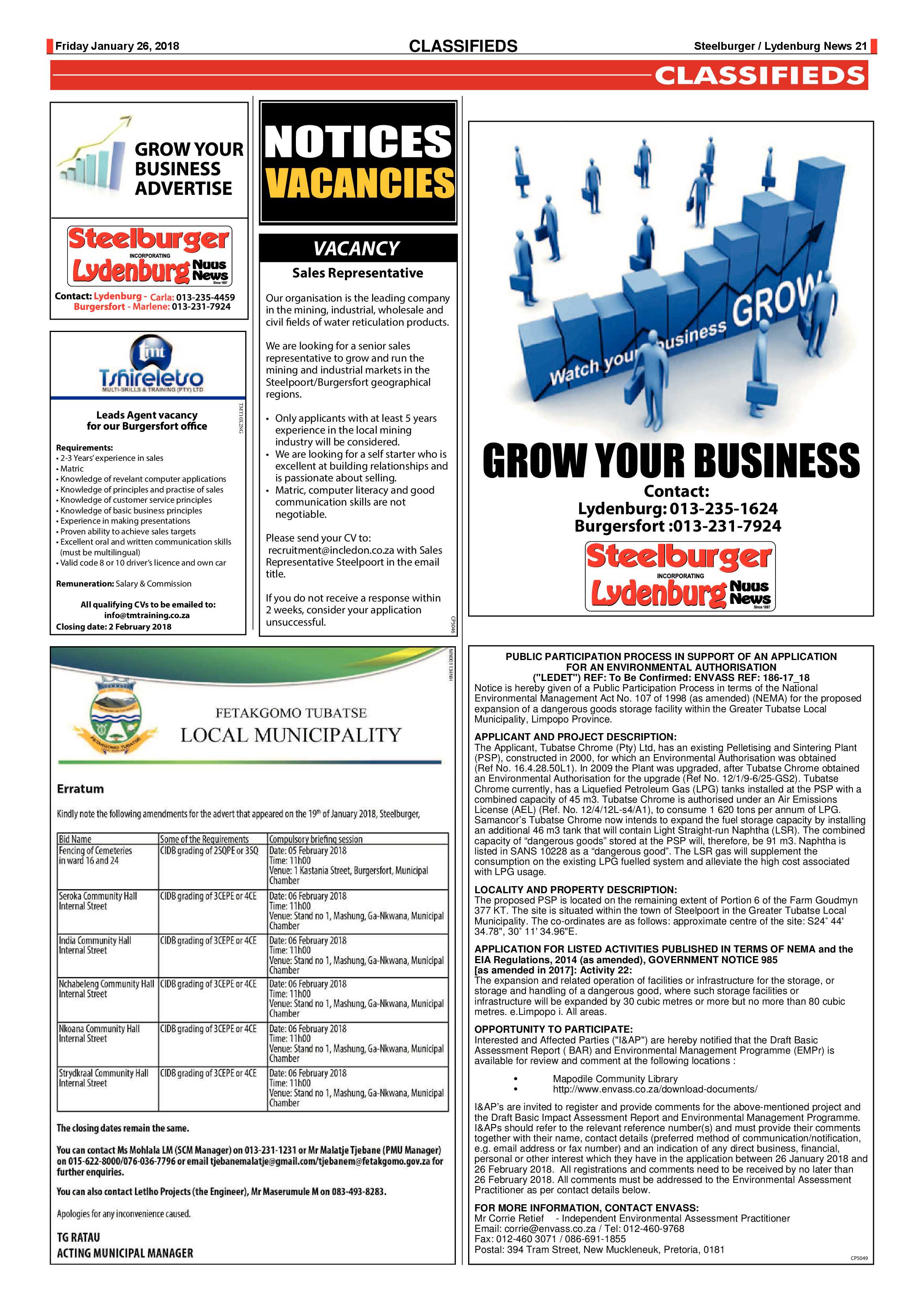 Steelburger News 26 January 2018 page 21