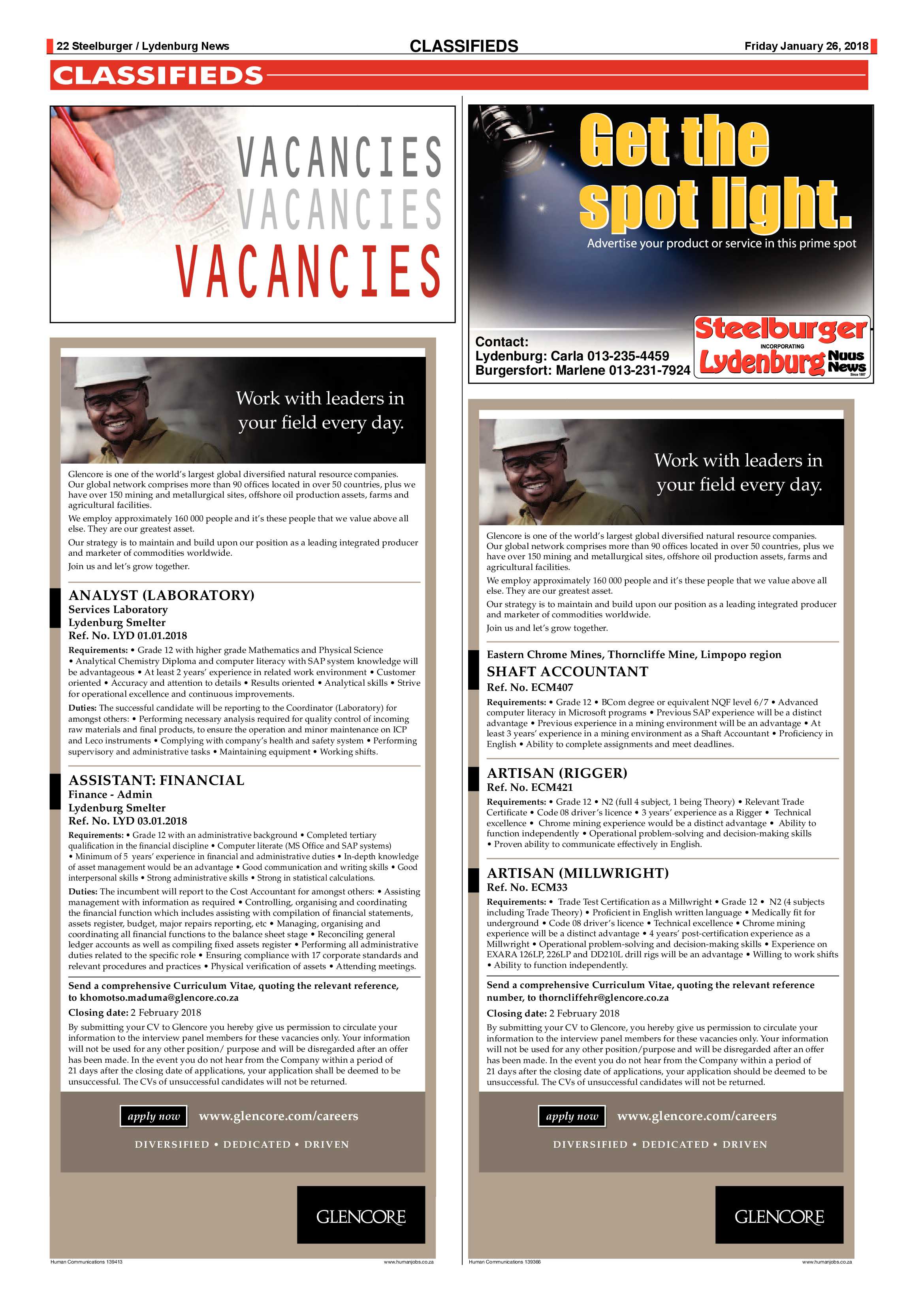 Steelburger News 26 January 2018 page 22