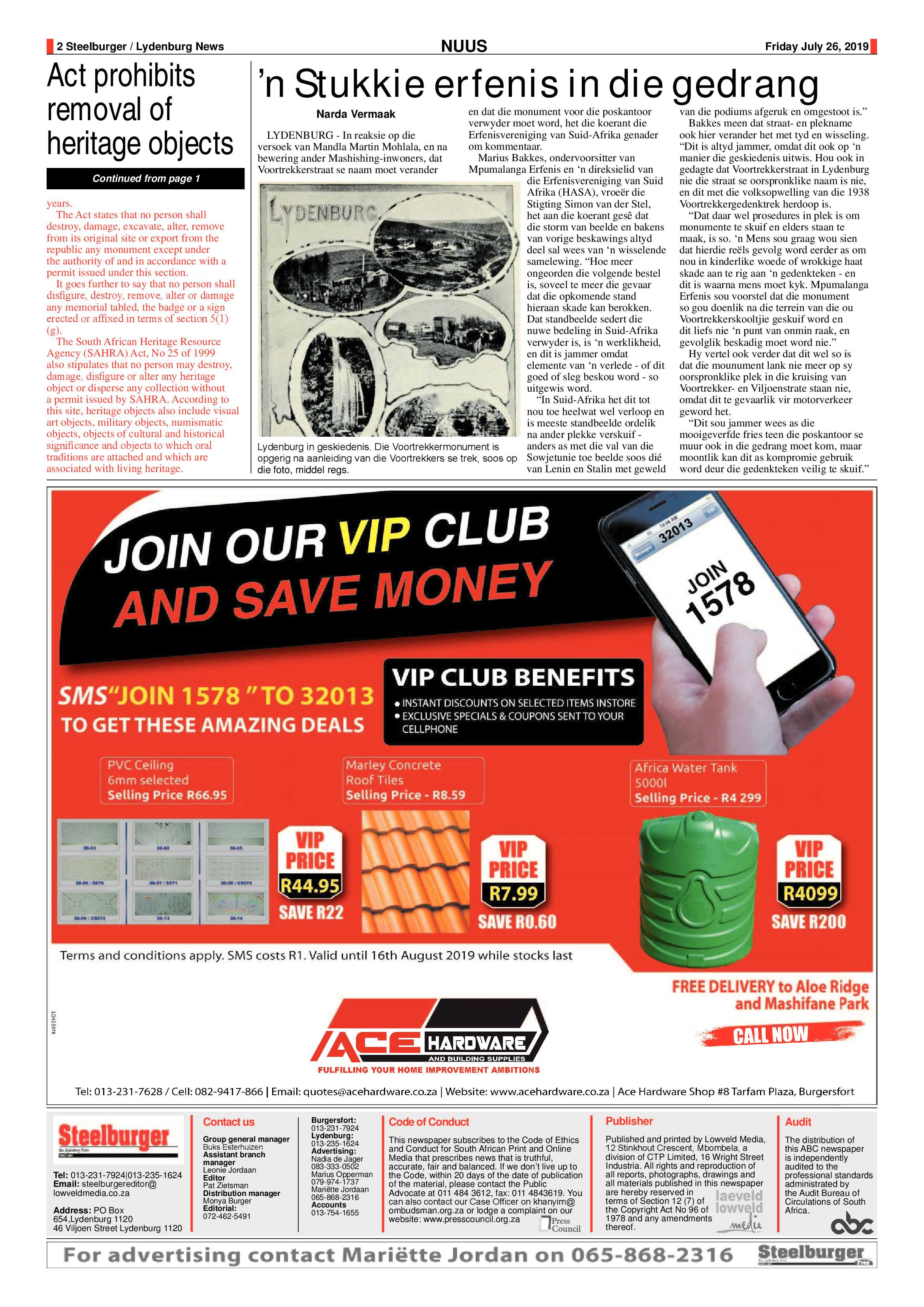 Steelburger News 26 July 2019 page 2