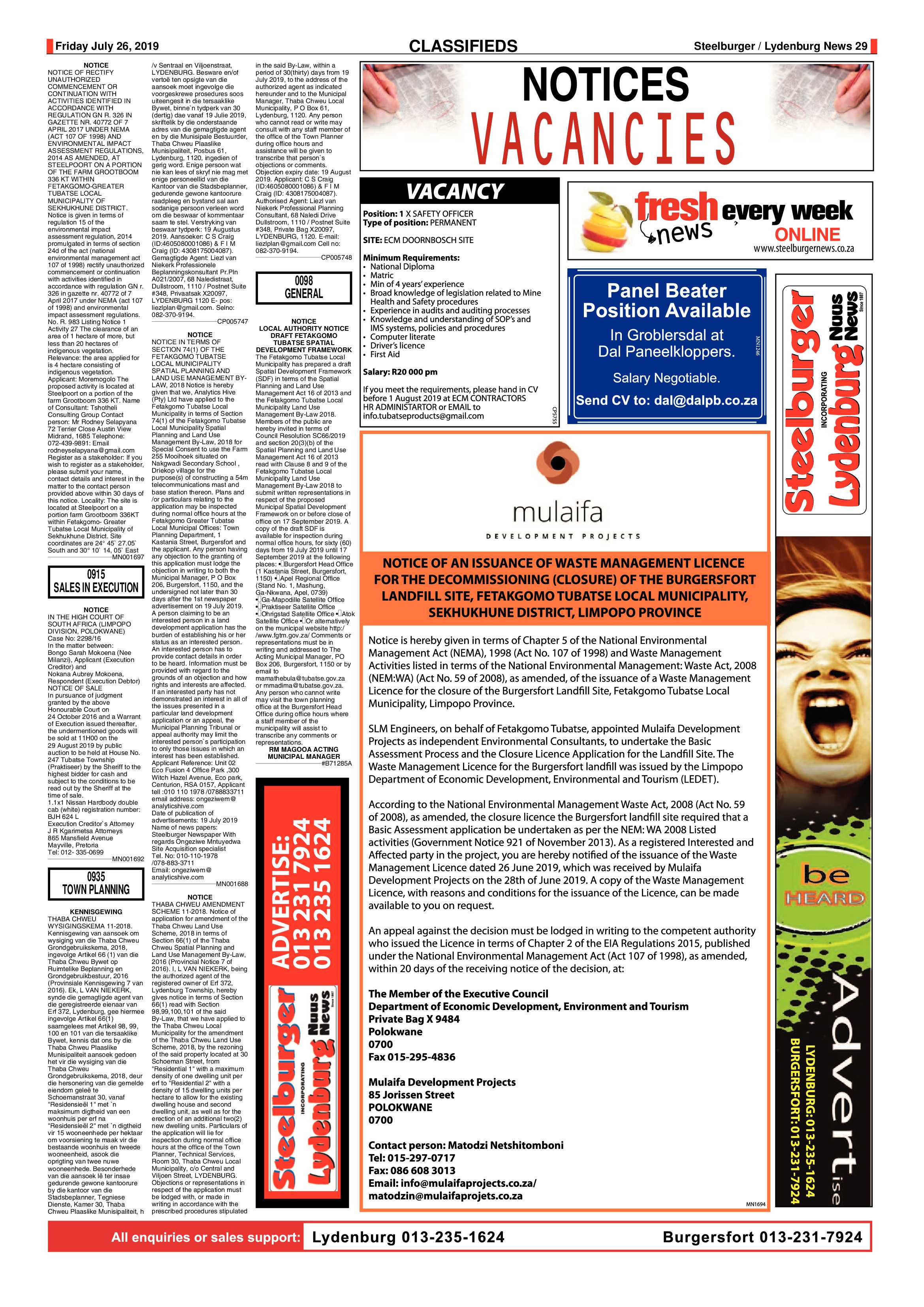 Steelburger News 26 July 2019 page 28