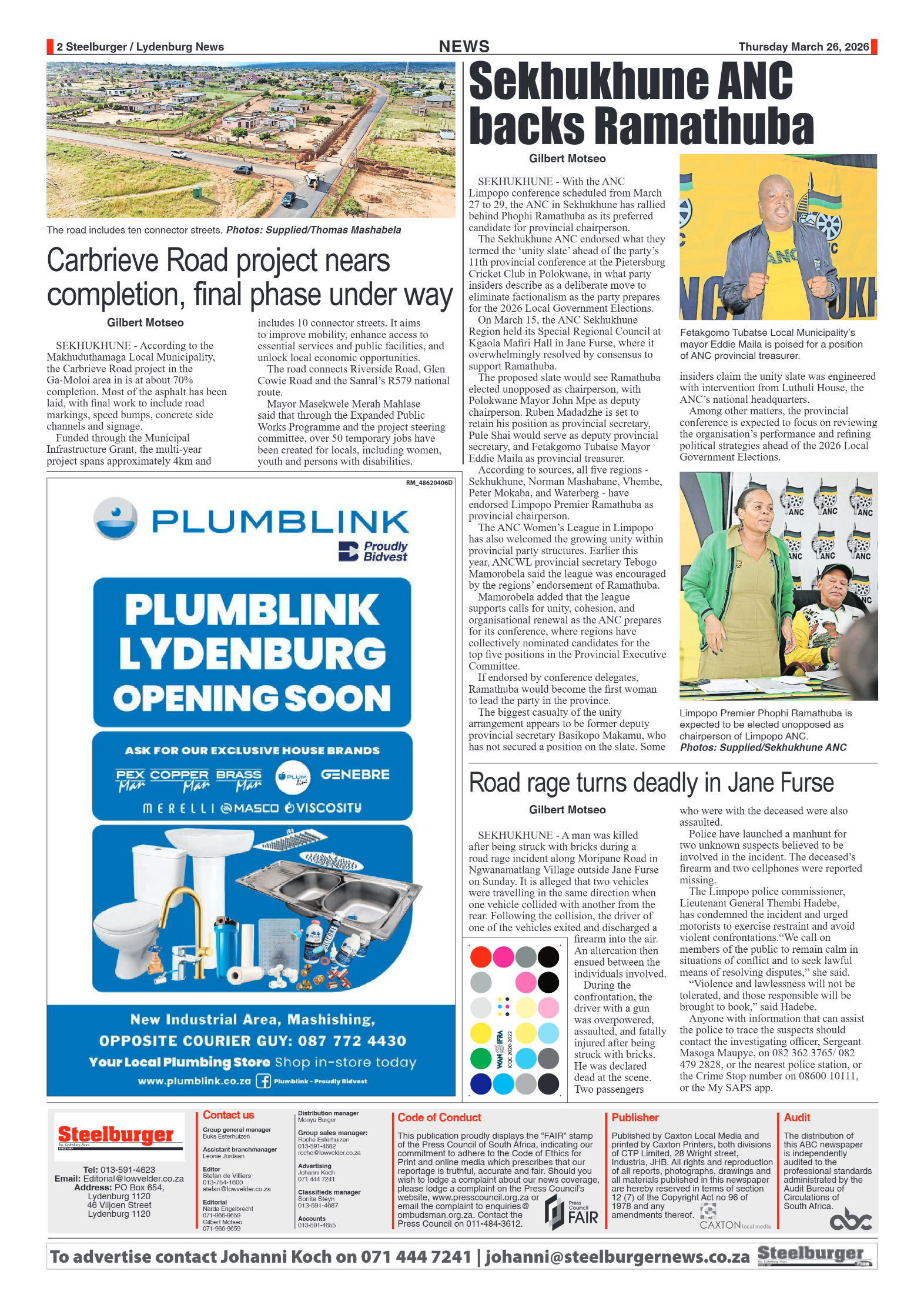 Steelburger News 26 March 2026 page 2