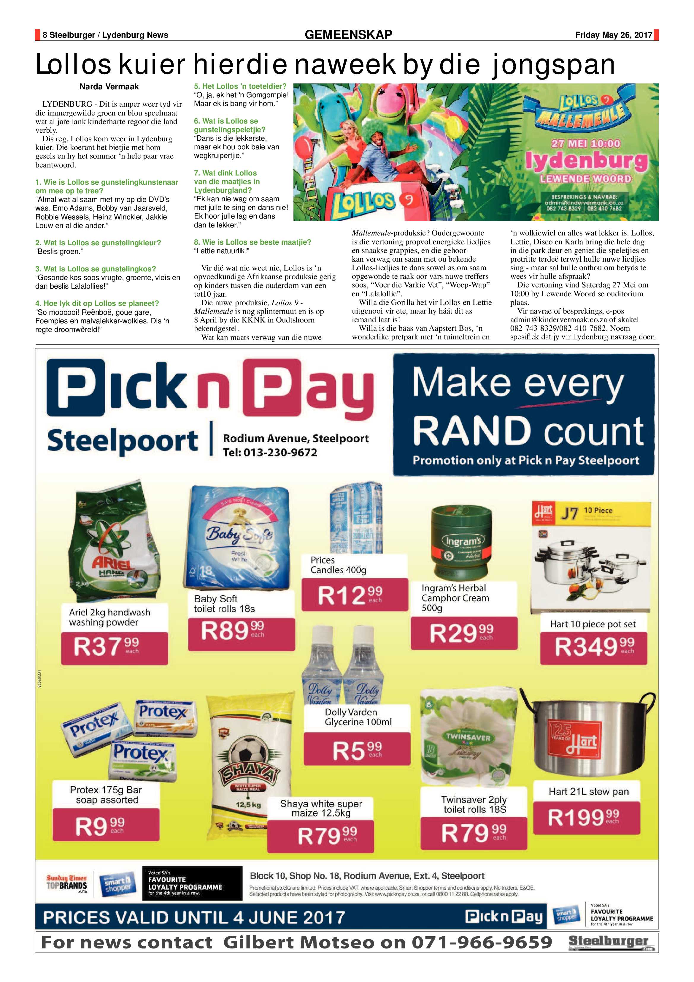 Steelburger News 26 May 2017 page 8