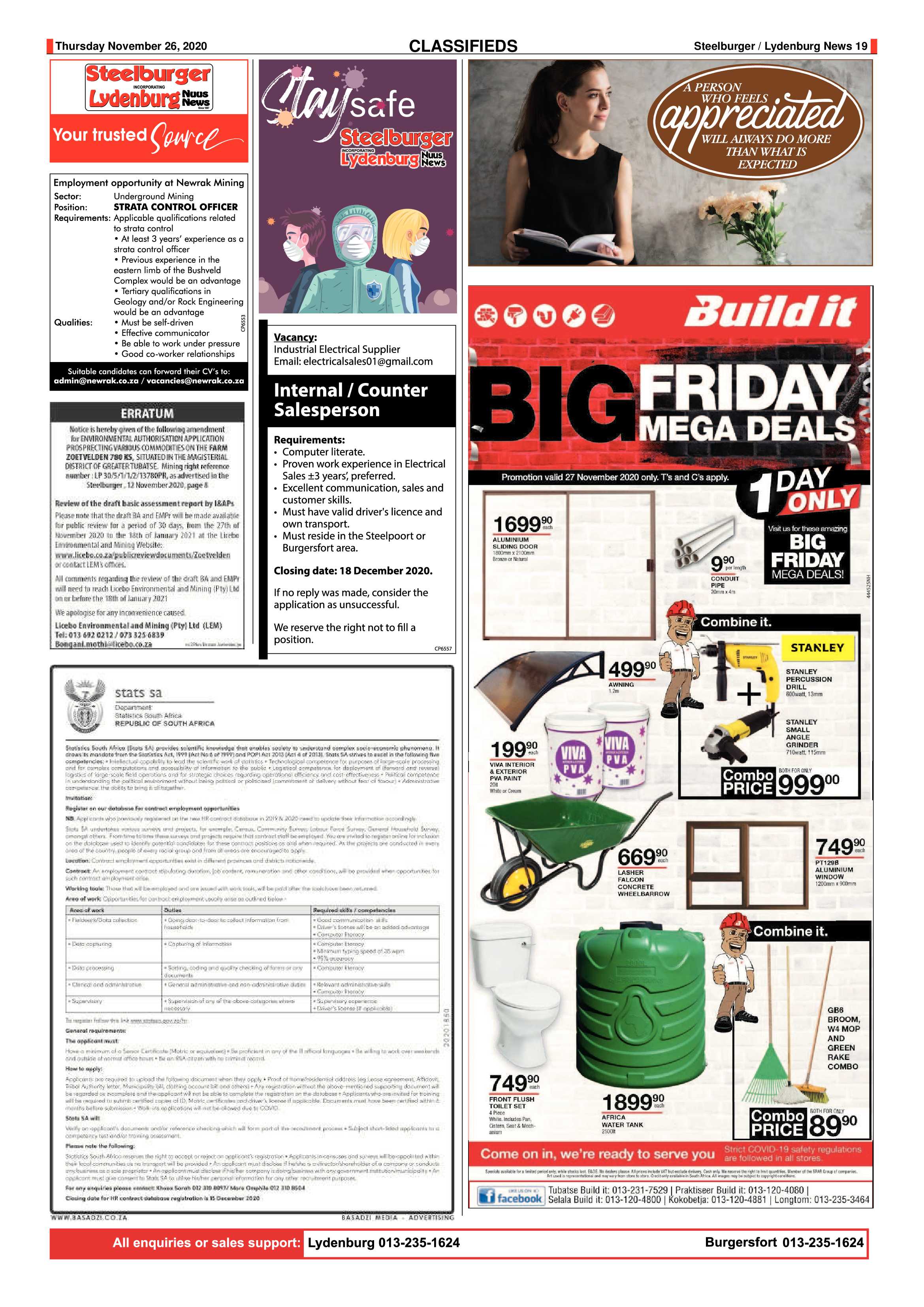 Steelburger News 26 November 2020 page 19