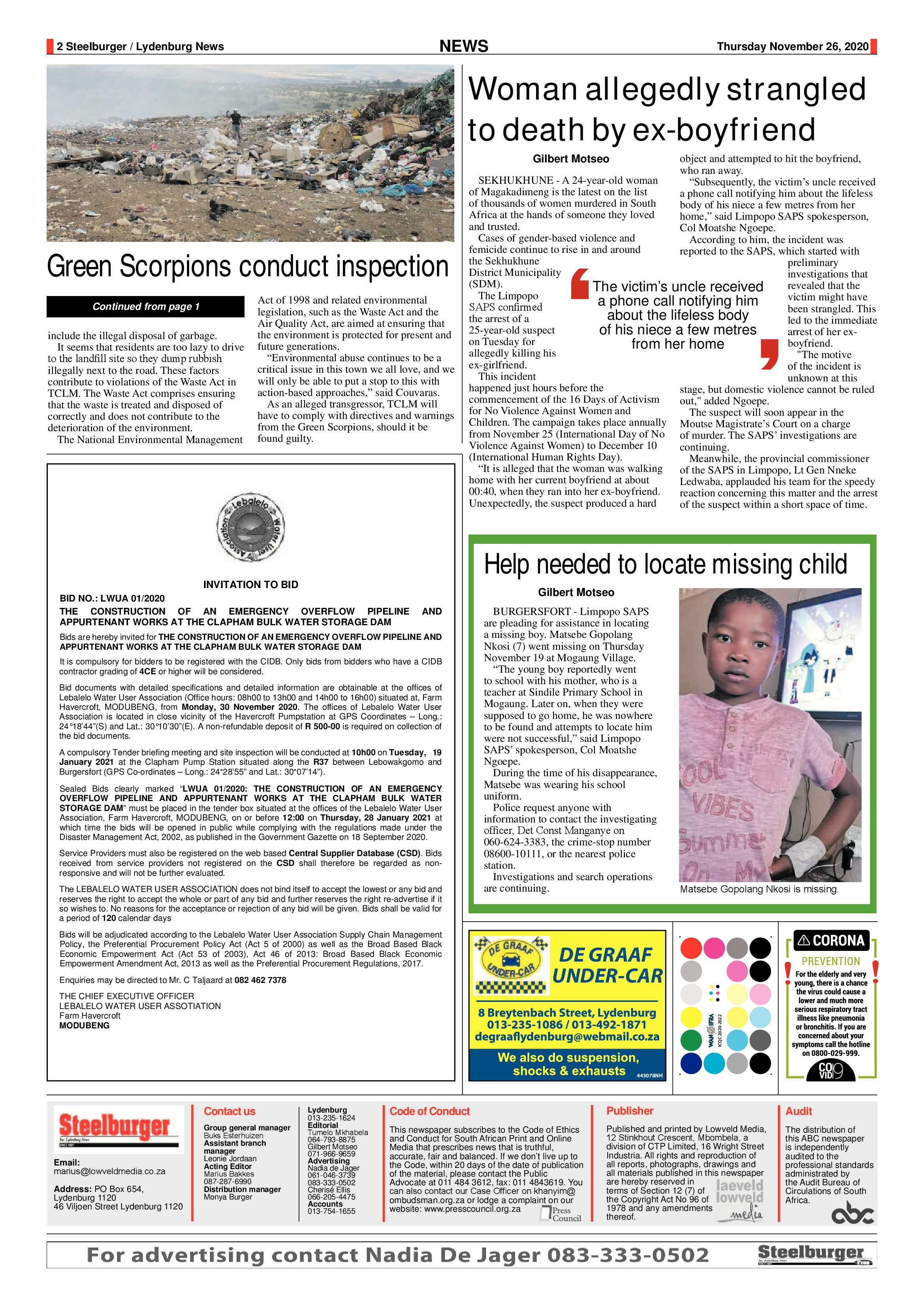 Steelburger News 26 November 2020 page 2