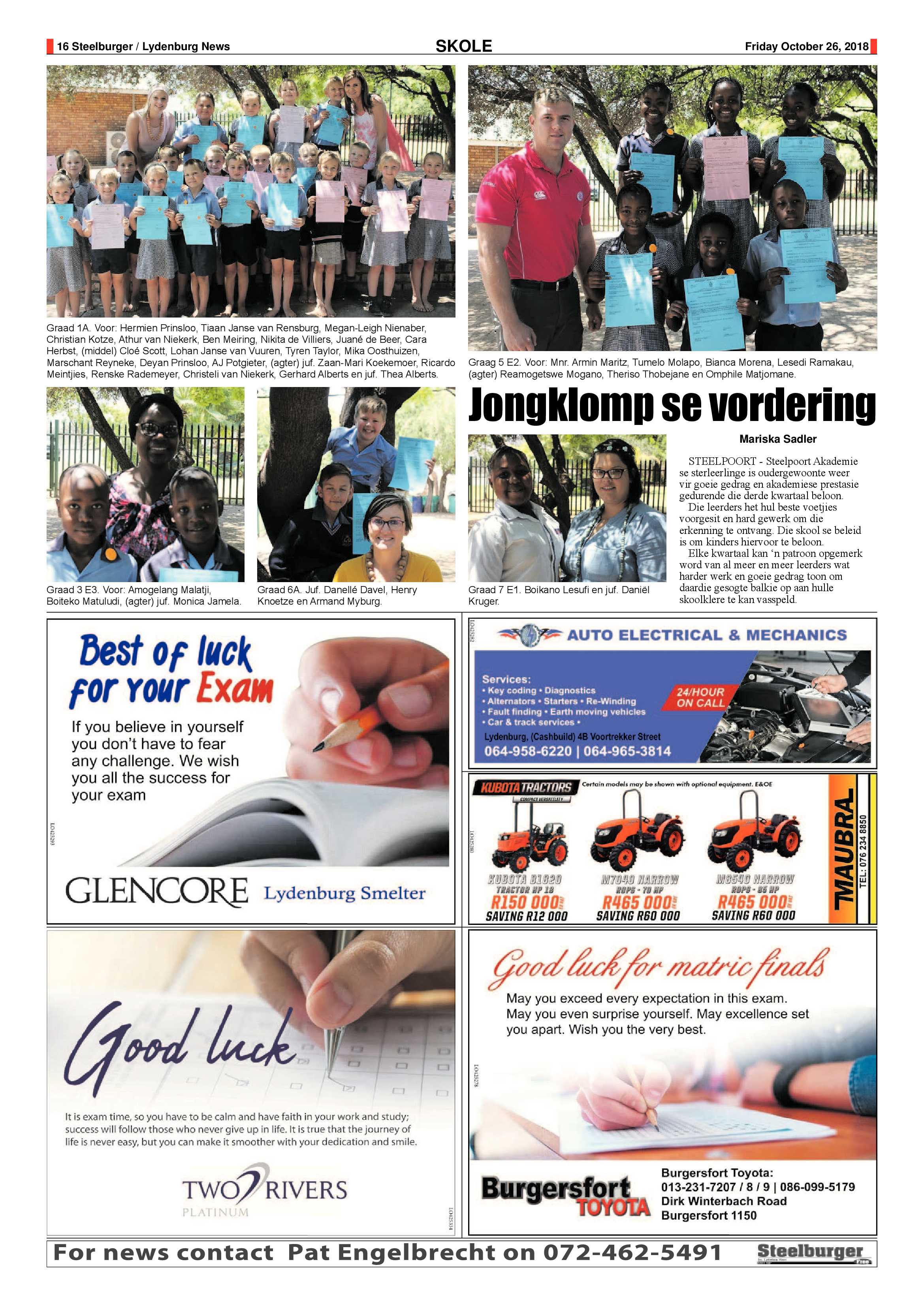 Steelburger News 26 October 2018 page 16