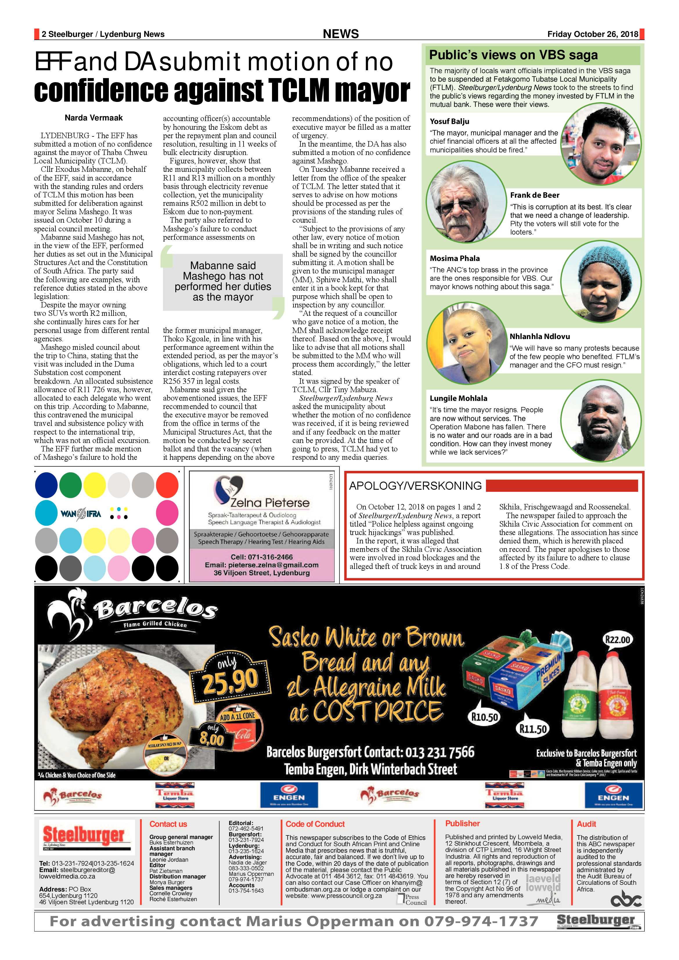 Steelburger News 26 October 2018 page 2