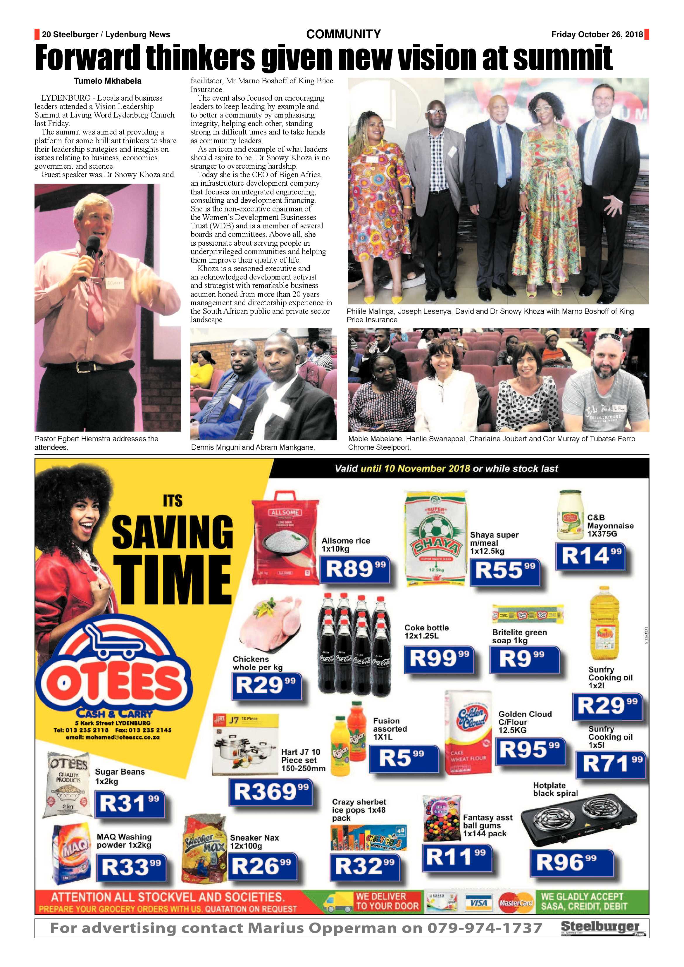 Steelburger News 26 October 2018 page 20