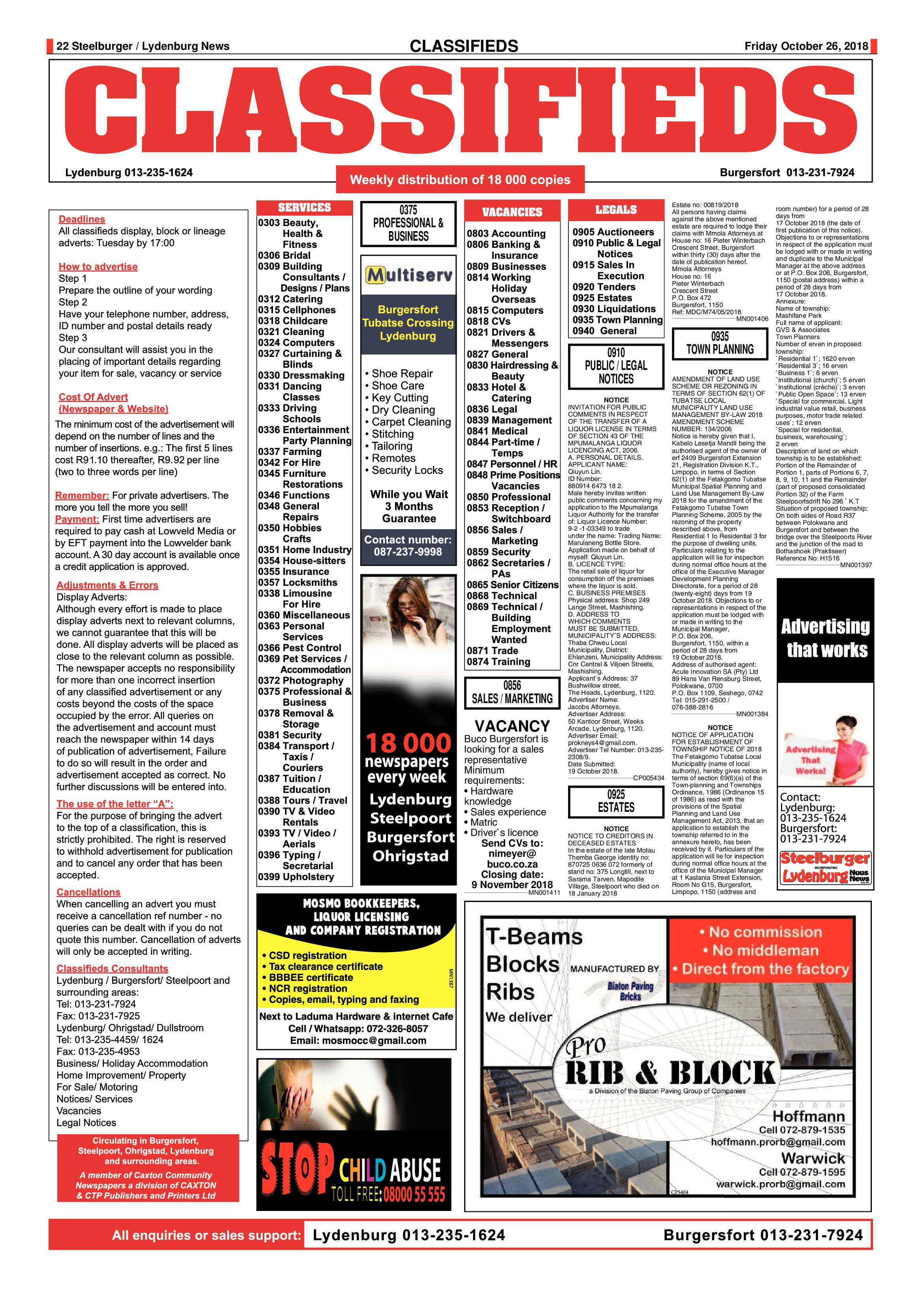 Steelburger News 26 October 2018 page 22
