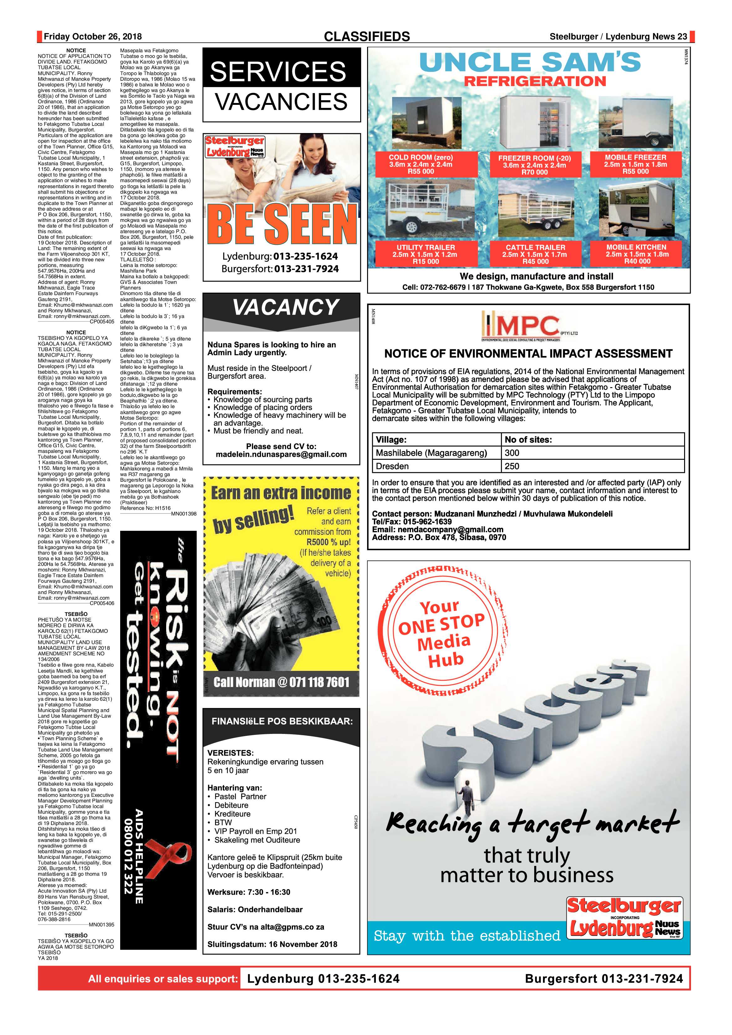 Steelburger News 26 October 2018 page 23