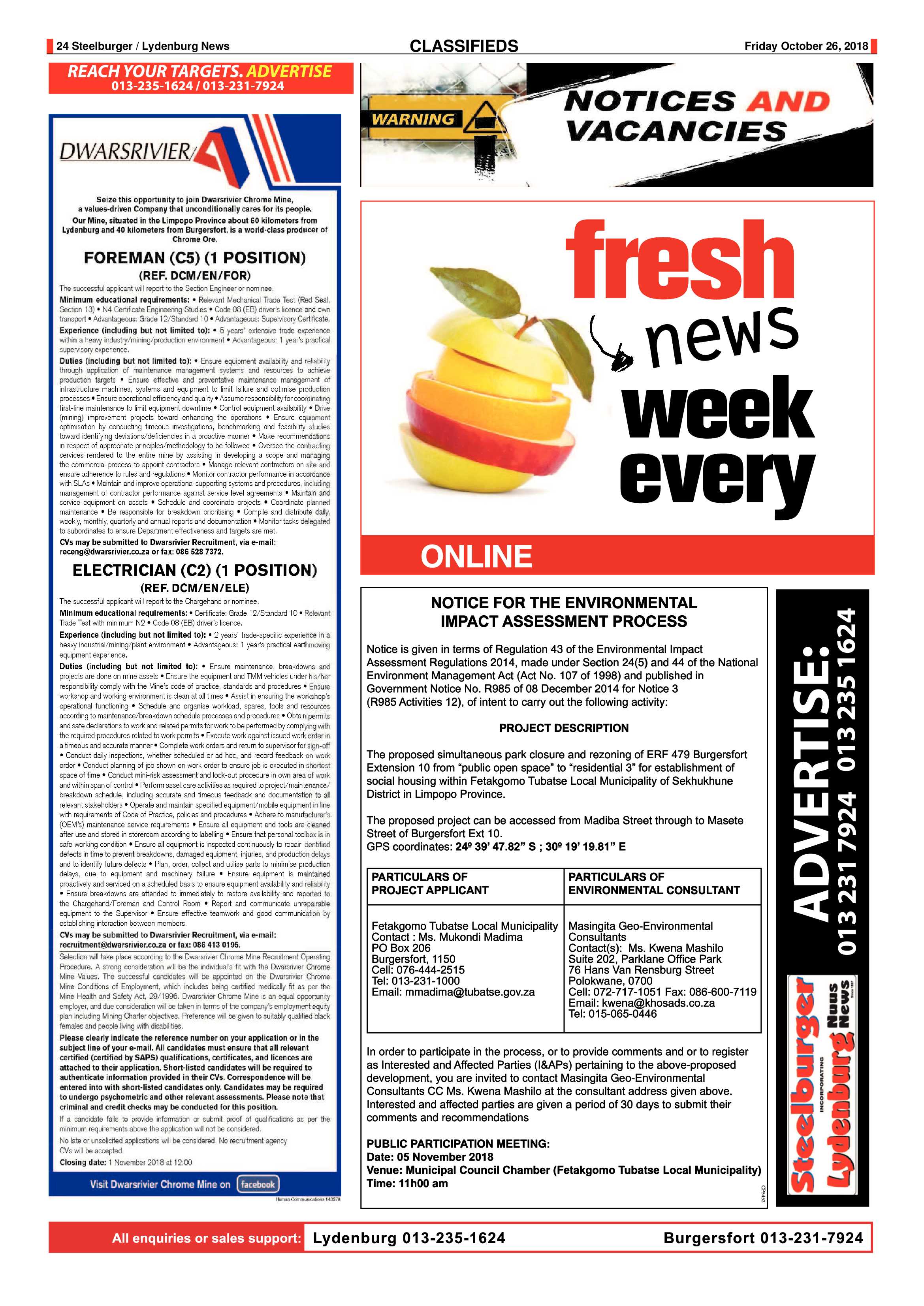 Steelburger News 26 October 2018 page 24
