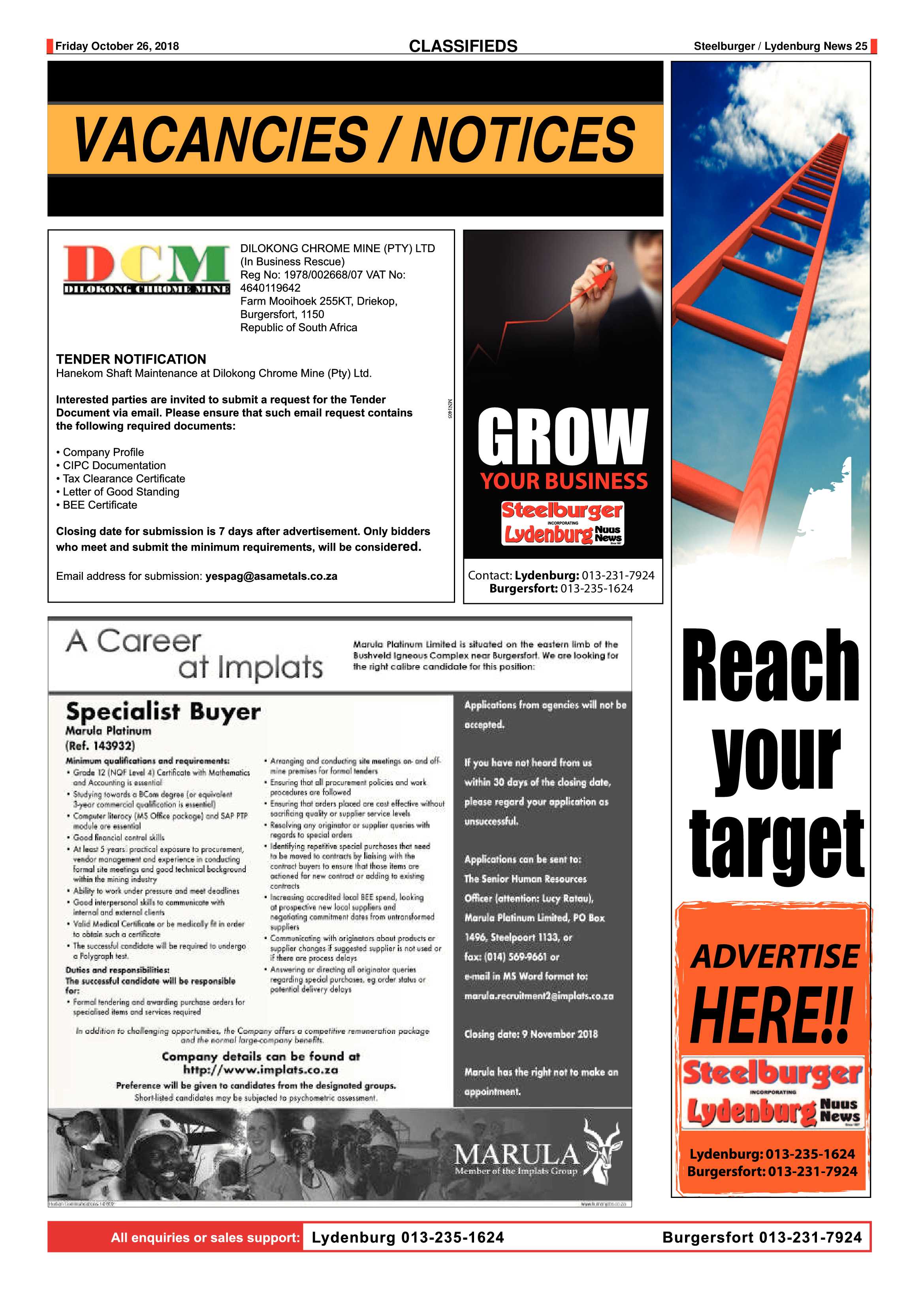 Steelburger News 26 October 2018 page 25