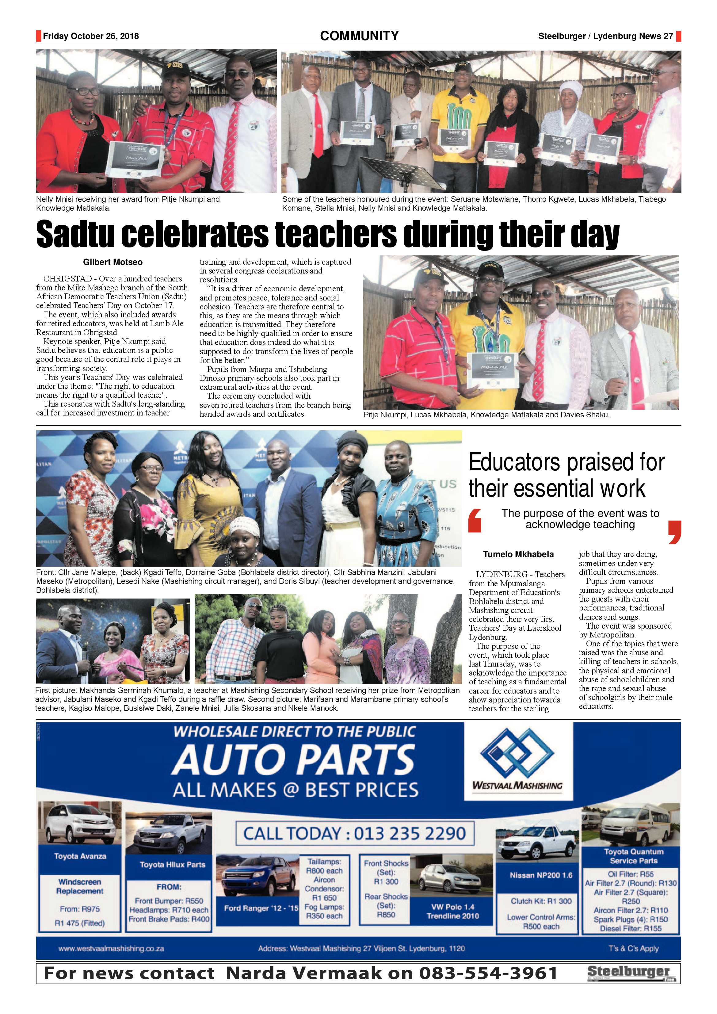 Steelburger News 26 October 2018 page 27
