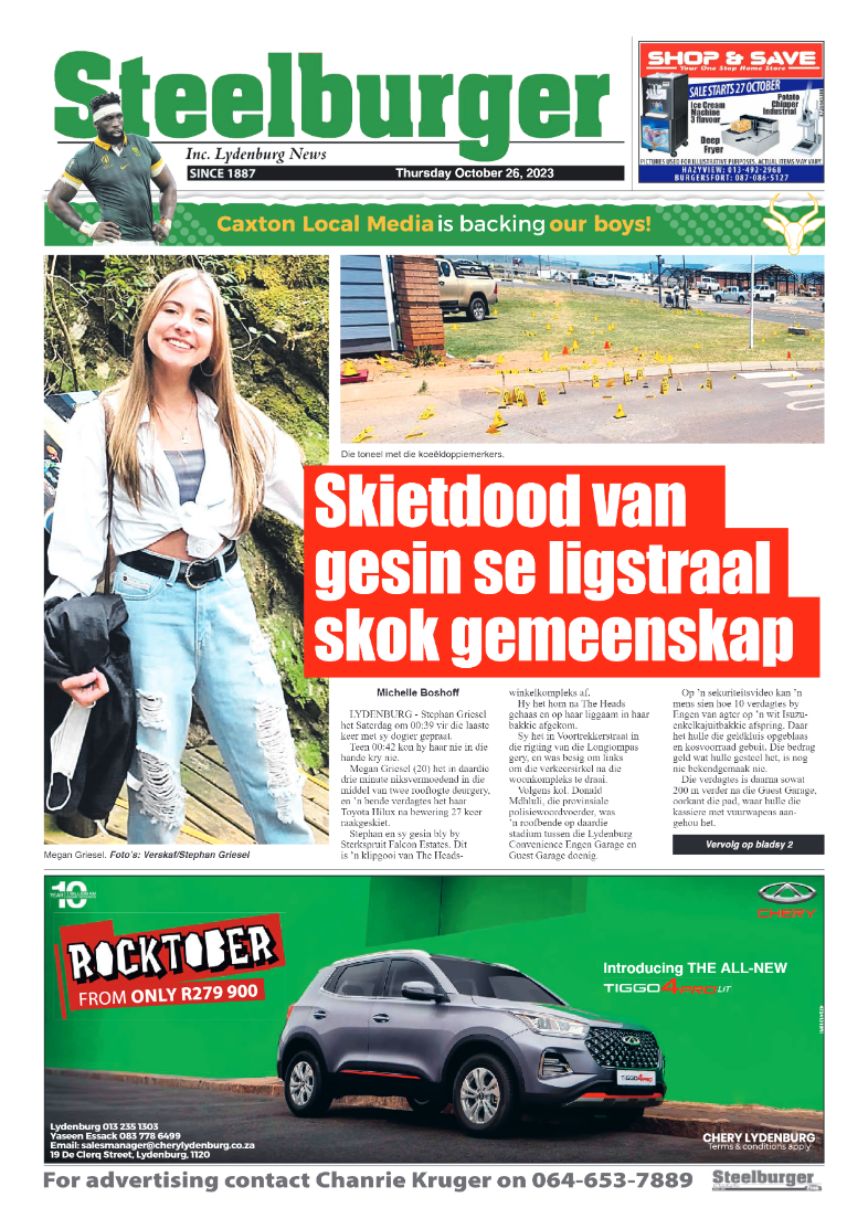 Steelburger News 26 October 2023 page 1