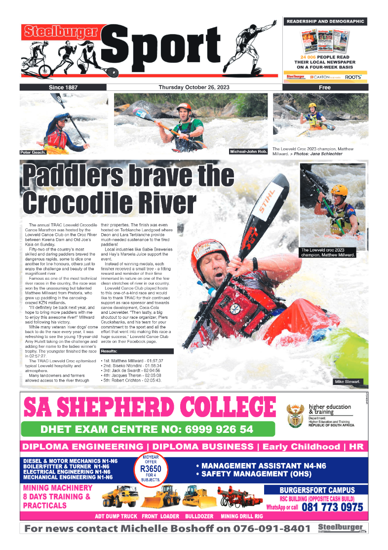 Steelburger News 26 October 2023 page 20