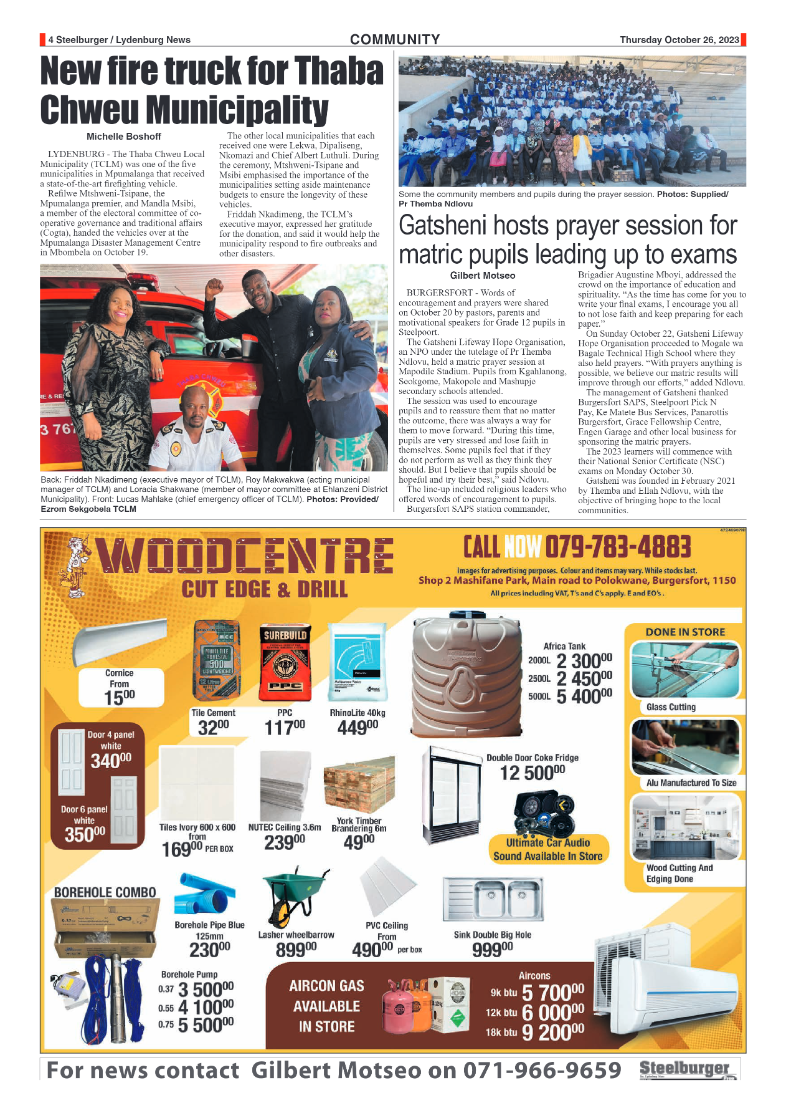 Steelburger News 26 October 2023 page 4