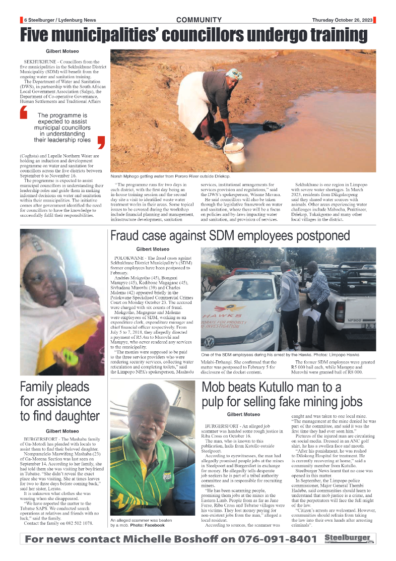 Steelburger News 26 October 2023 page 6