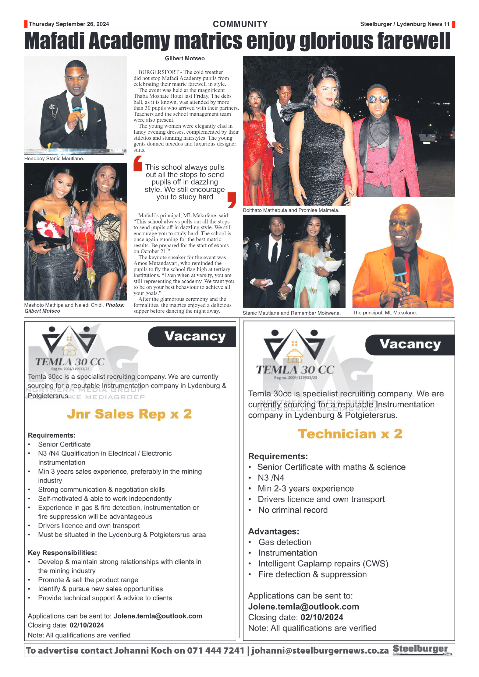 Steelburger News 26 September 2024 page 11