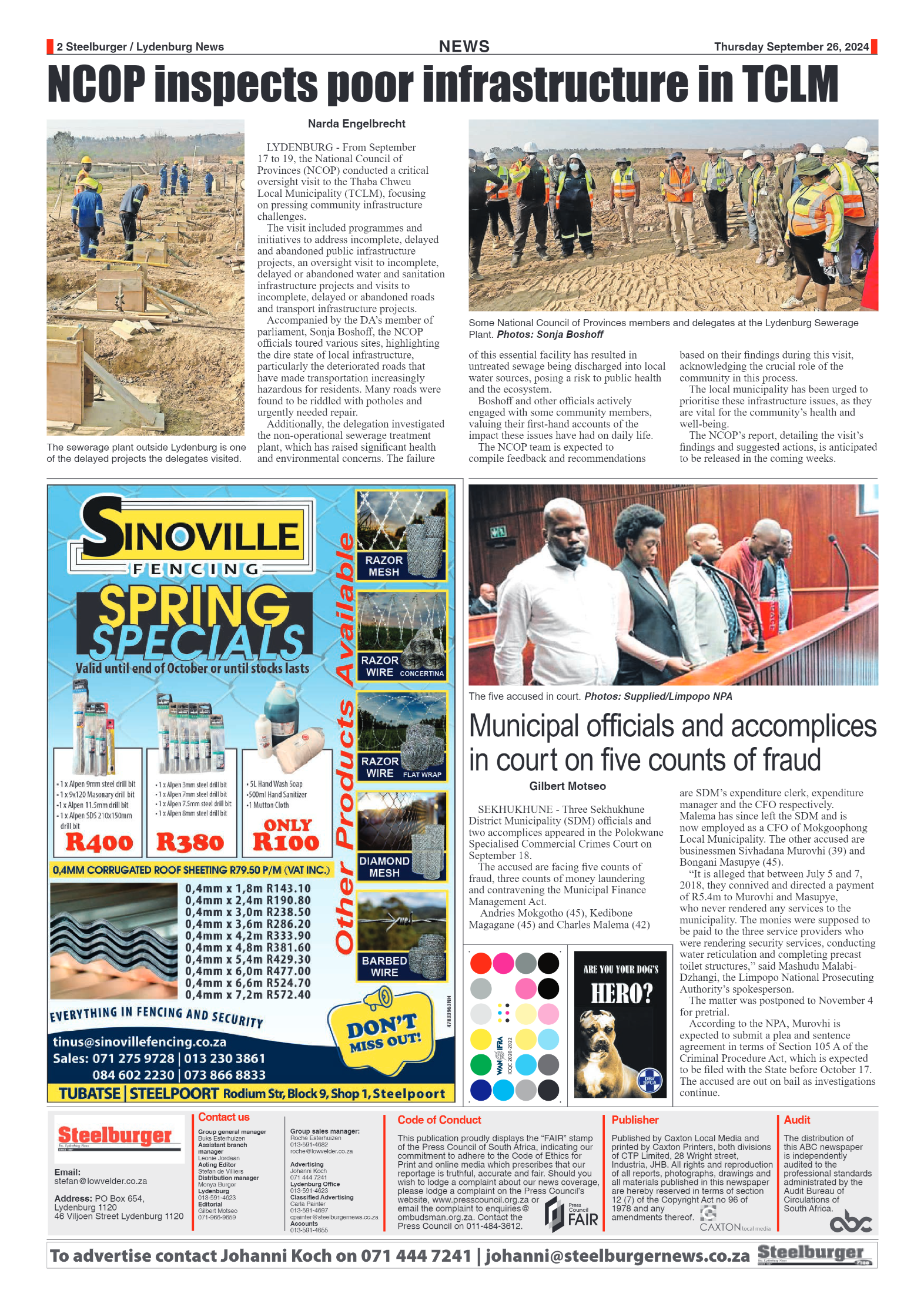 Steelburger News 26 September 2024 page 2